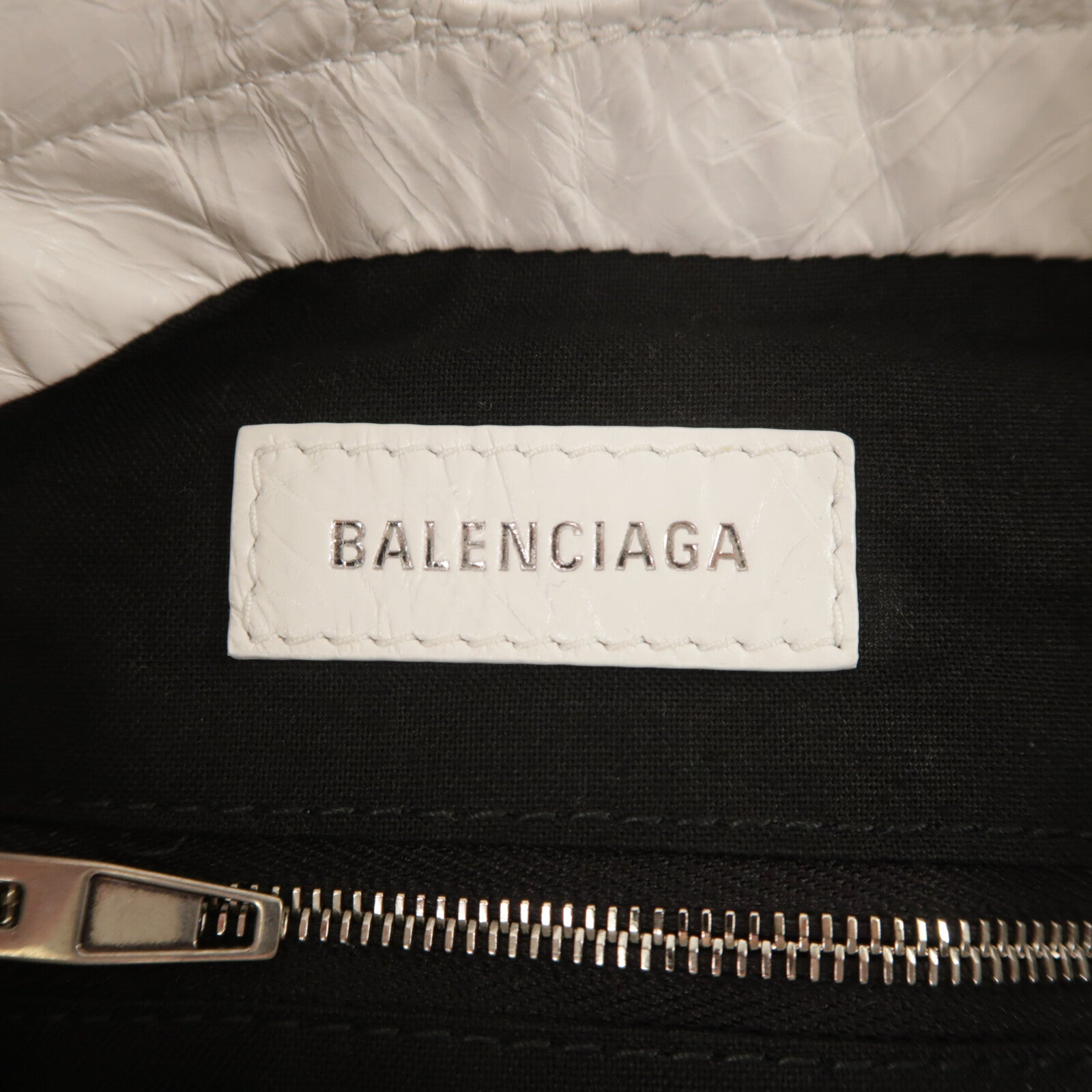 BALENCIAGA 牛皮皮革Crush Tote鏈帶肩背袋