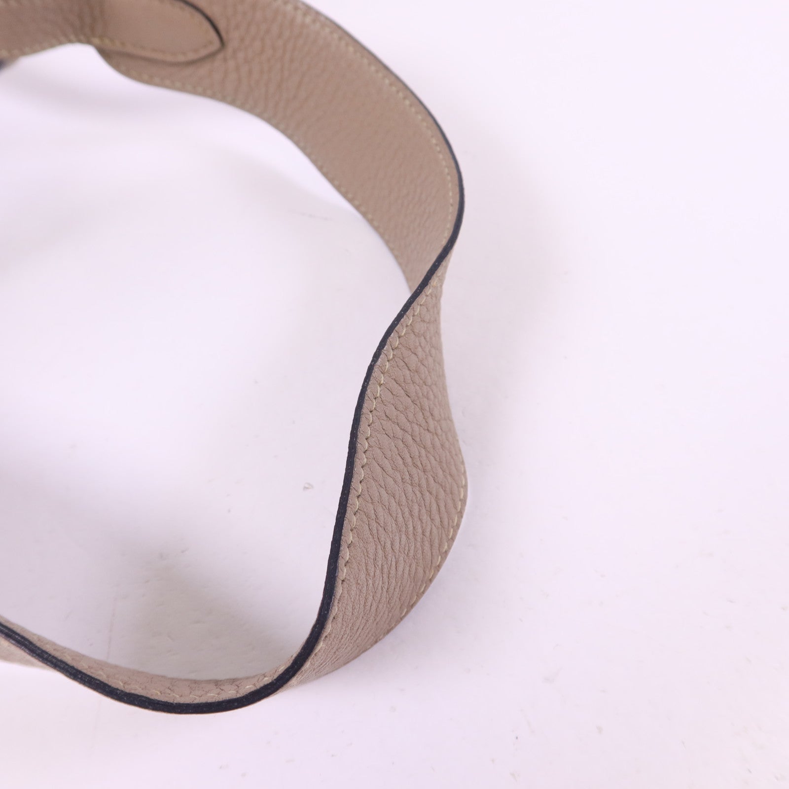 HERMES Clemence皮革Lindy 34銀扣手挽肩背兩用袋Gris Tourterelle