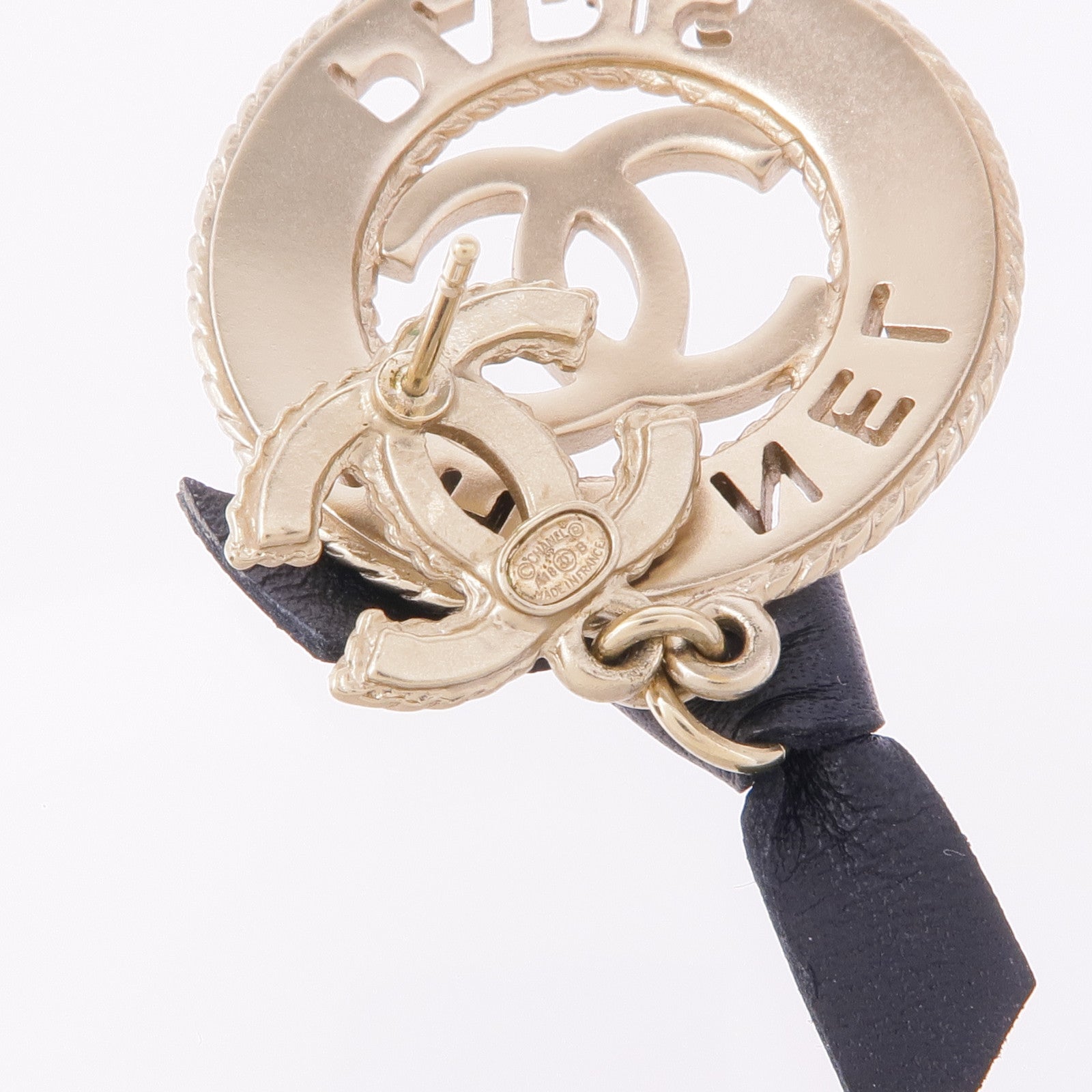 CHANEL 金屬/羊皮皮革Earrings耳環