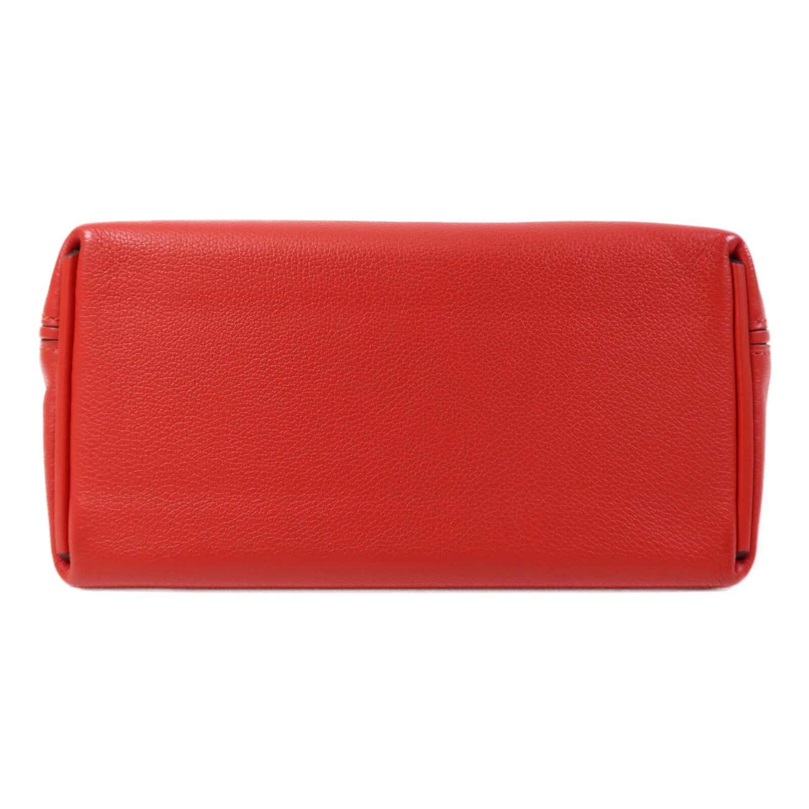 HERMES Evercolor/Swift皮革24/24 Mini銀扣手挽肩背兩用袋Rouge Piment