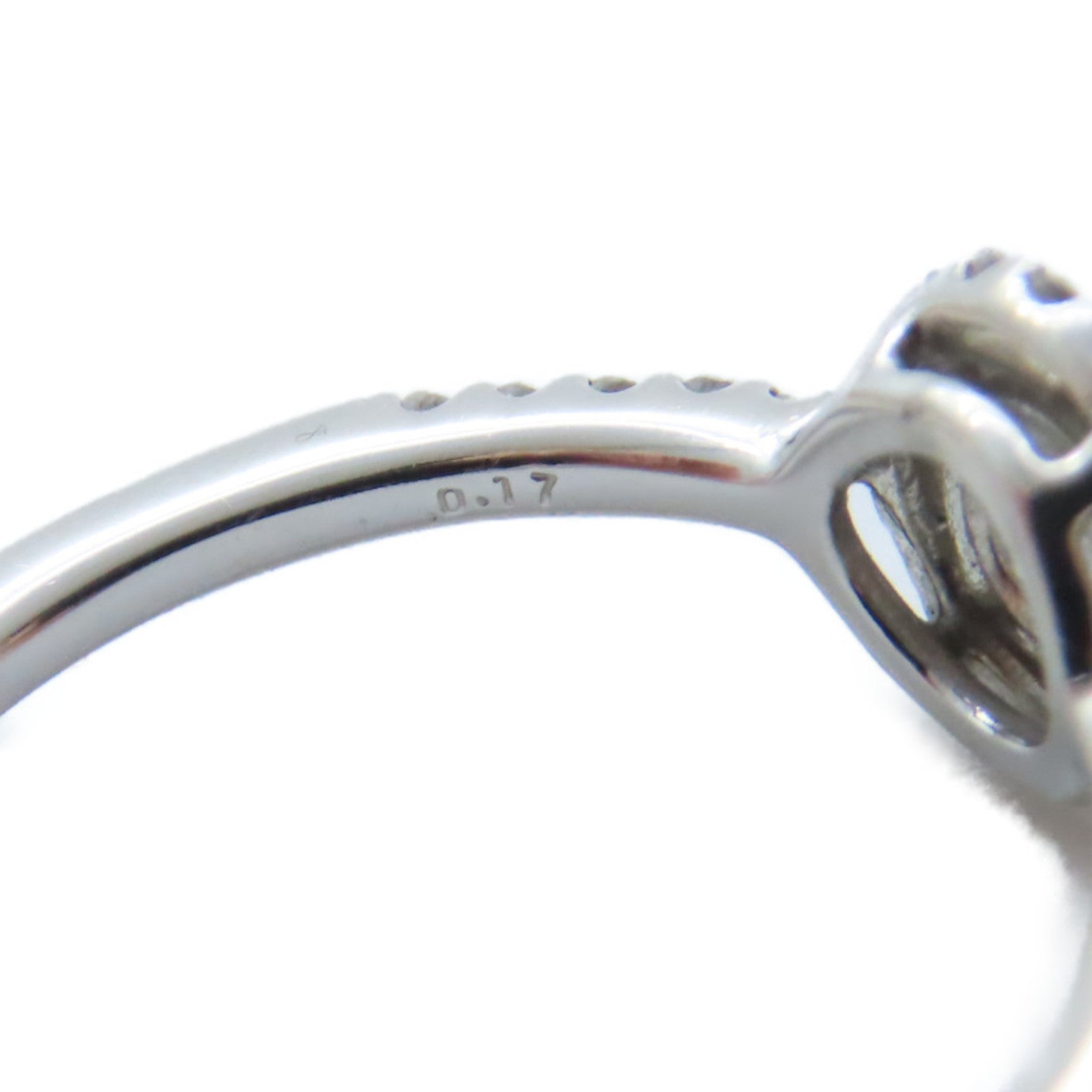 JEWELRY PT900鉑金Diamond Ring 0.307/0.17ct鑚石戒指US#4.5