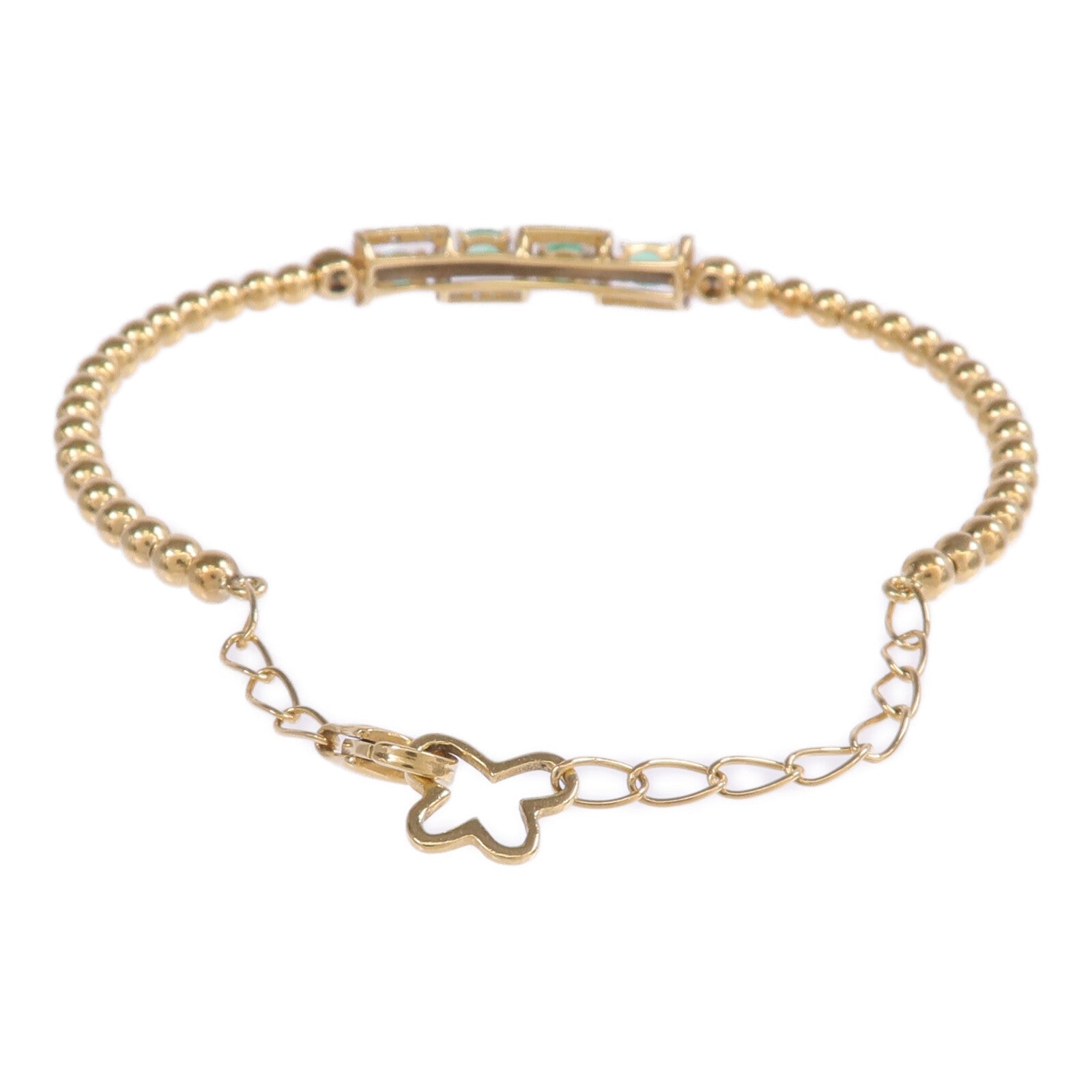 JEWELRY 18K黃金/白金Emerald Diamond Bracelet綠寶石/鑽石手鏈