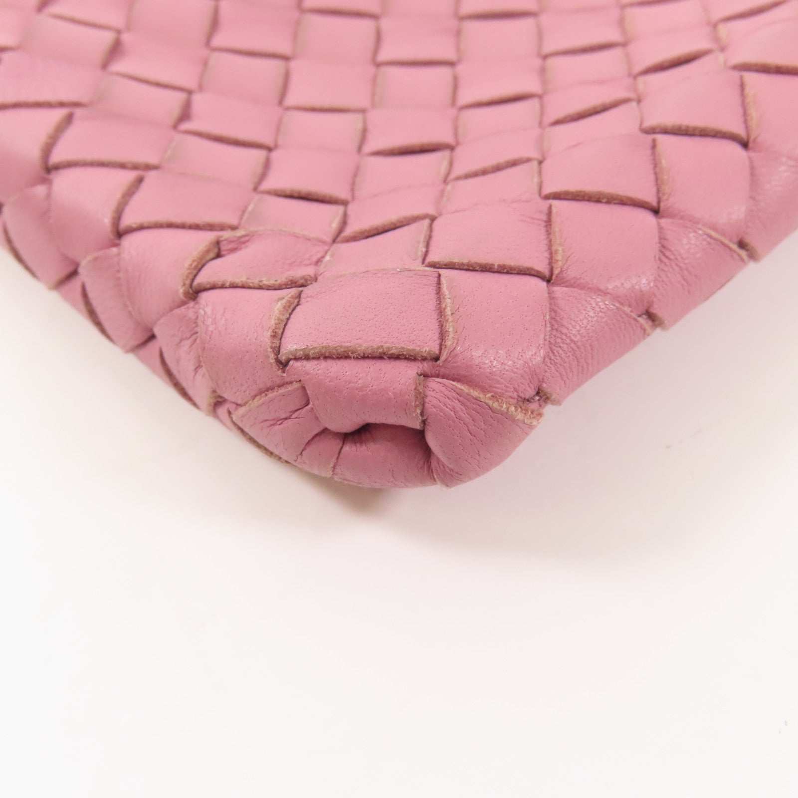 BOTTEGA VENETA 皮革Pouch手拿包粉紅色