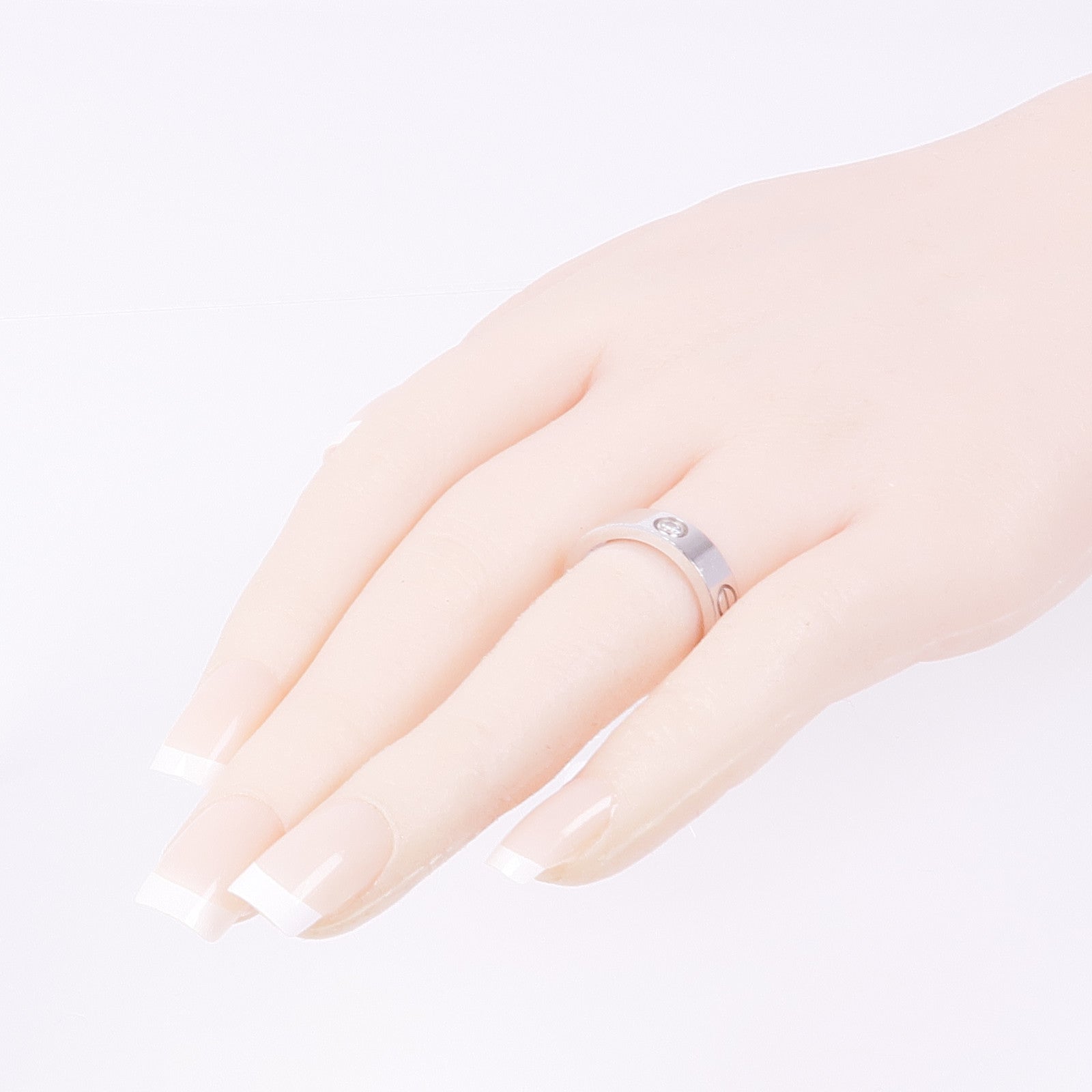 CARTIER 18K白金Love Ring 3P Diamond鑽石戒指Cartier#56/US#7.5