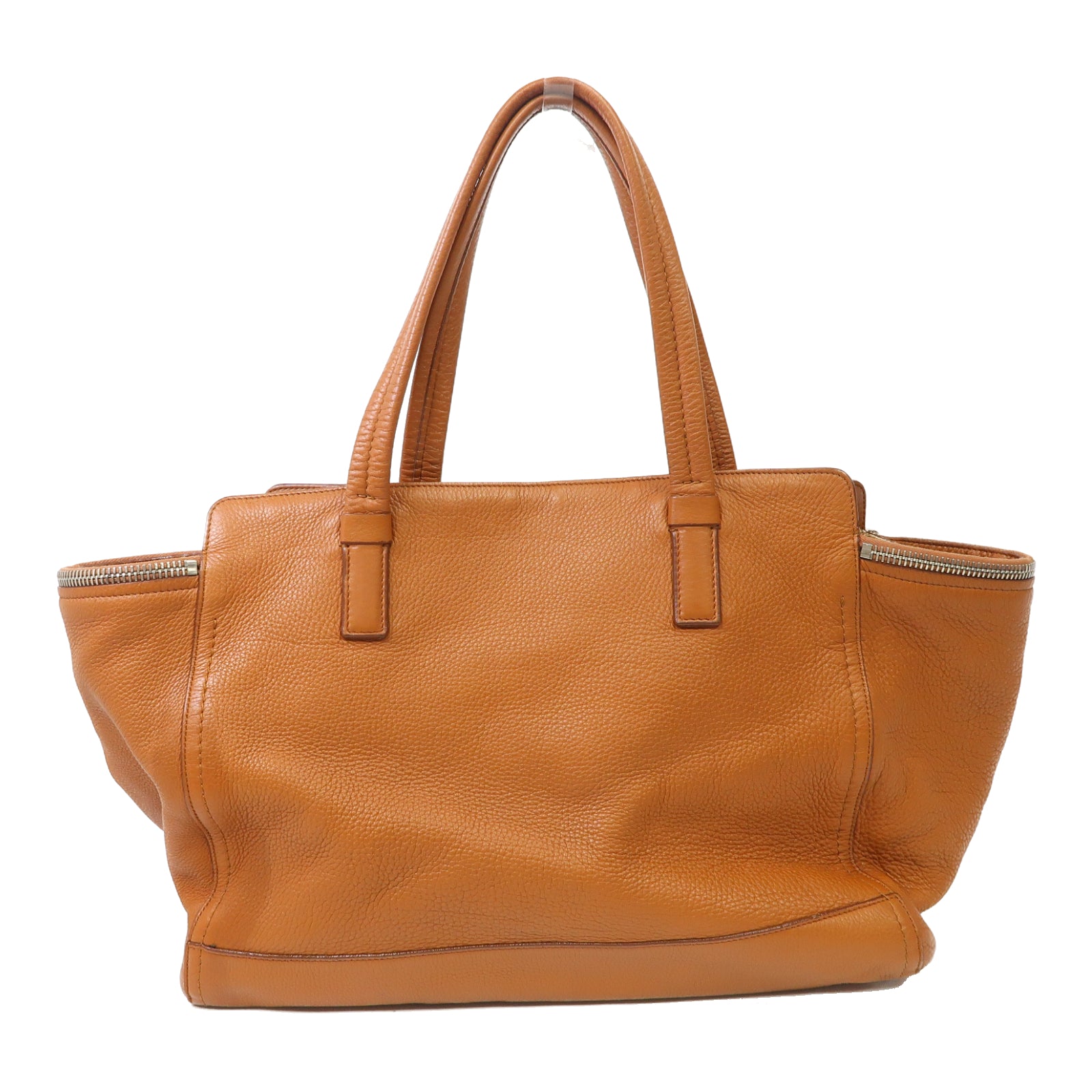 Salvatore Ferragamo 牛皮皮革Tote Bag銀扣手挽袋啡色