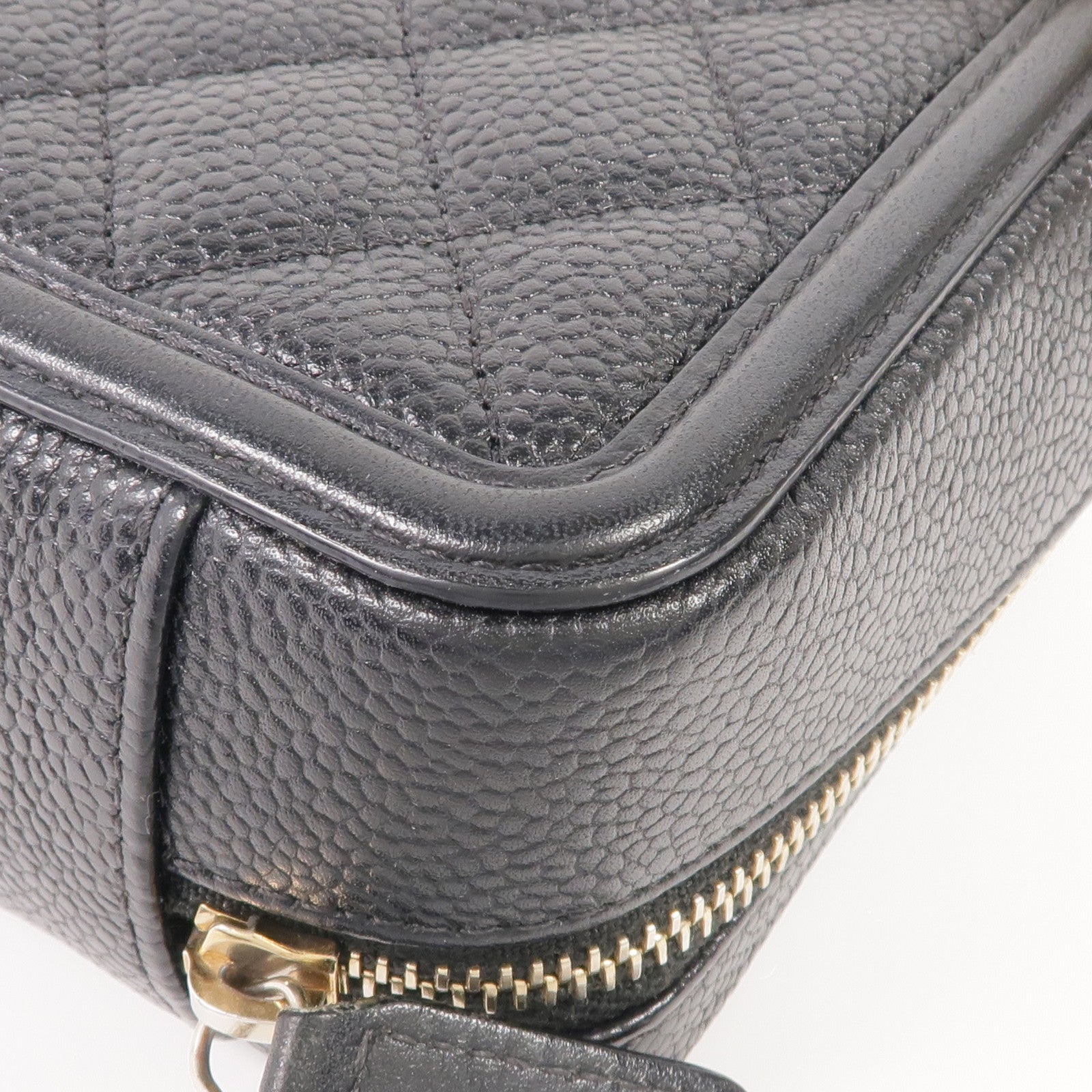 CHANEL 牛皮皮革Filigree Camera Bag金扣鏈帶肩背袋