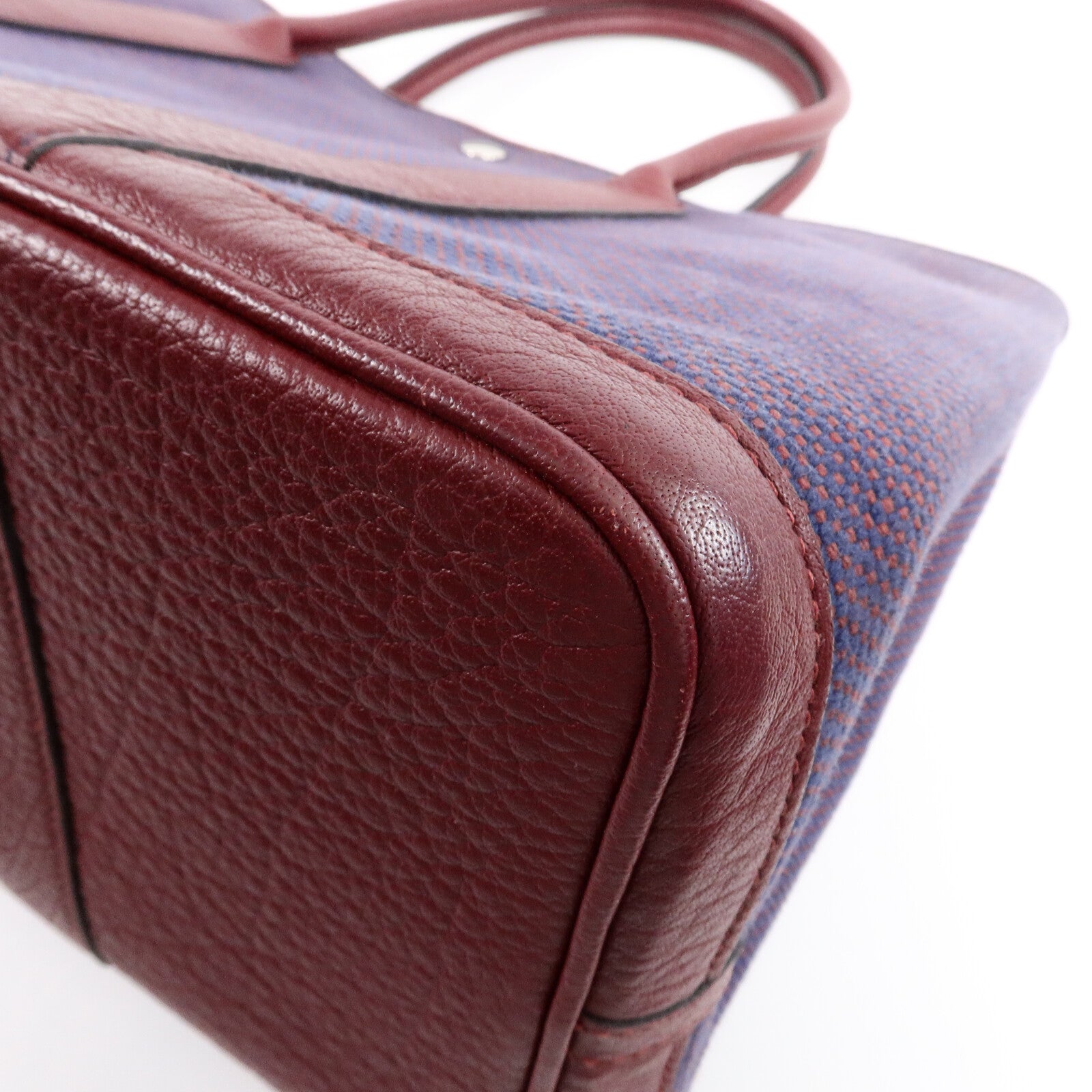 HERMES 帆布Garden Party PM手挽袋Bordeaux