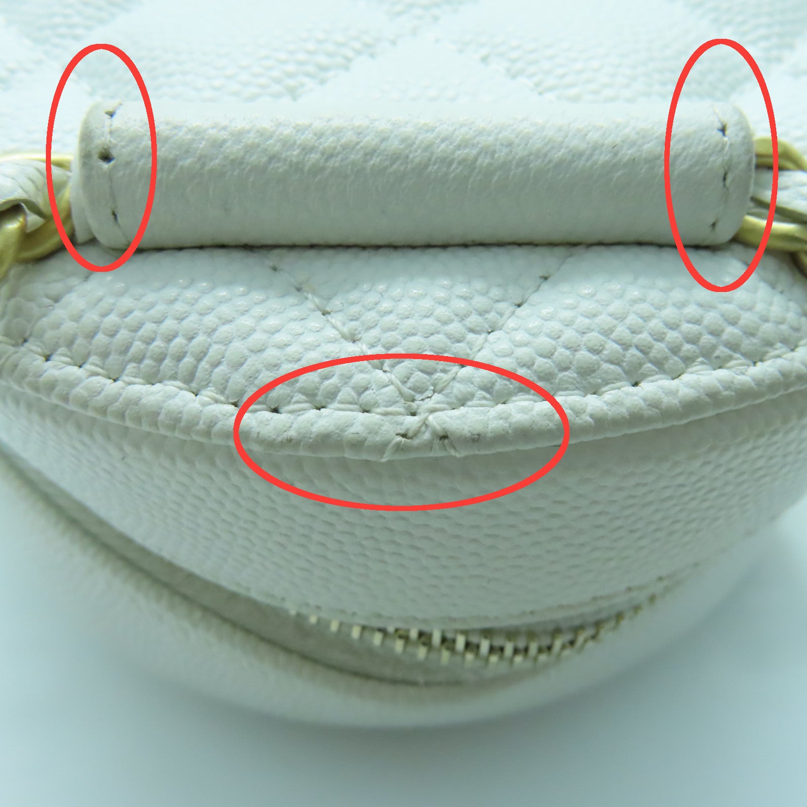CHANEL 牛皮皮革2way Shoulder Bag金扣手挽肩背两用袋白色