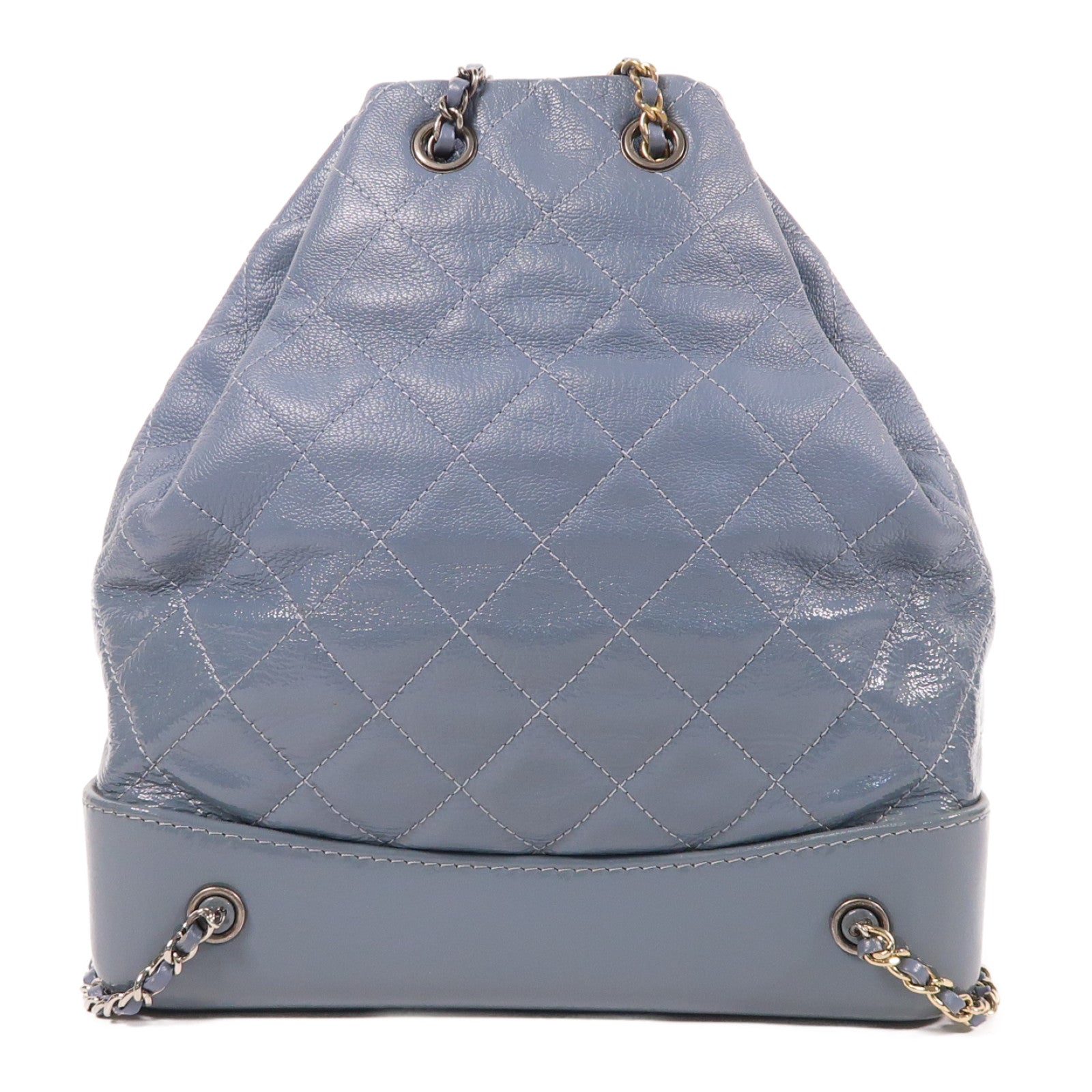 CHANEL 牛皮皮革Gabrielle Backpack背包藍色
