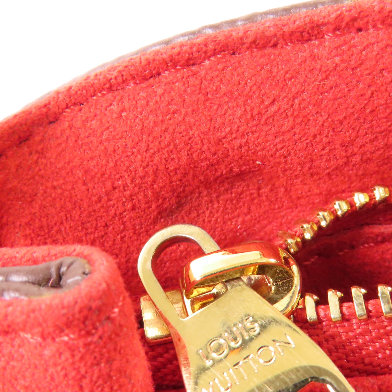 LOUIS VUITTON GHW Saint Placide Shoulder Bag M43713 Monogram Brown/Red