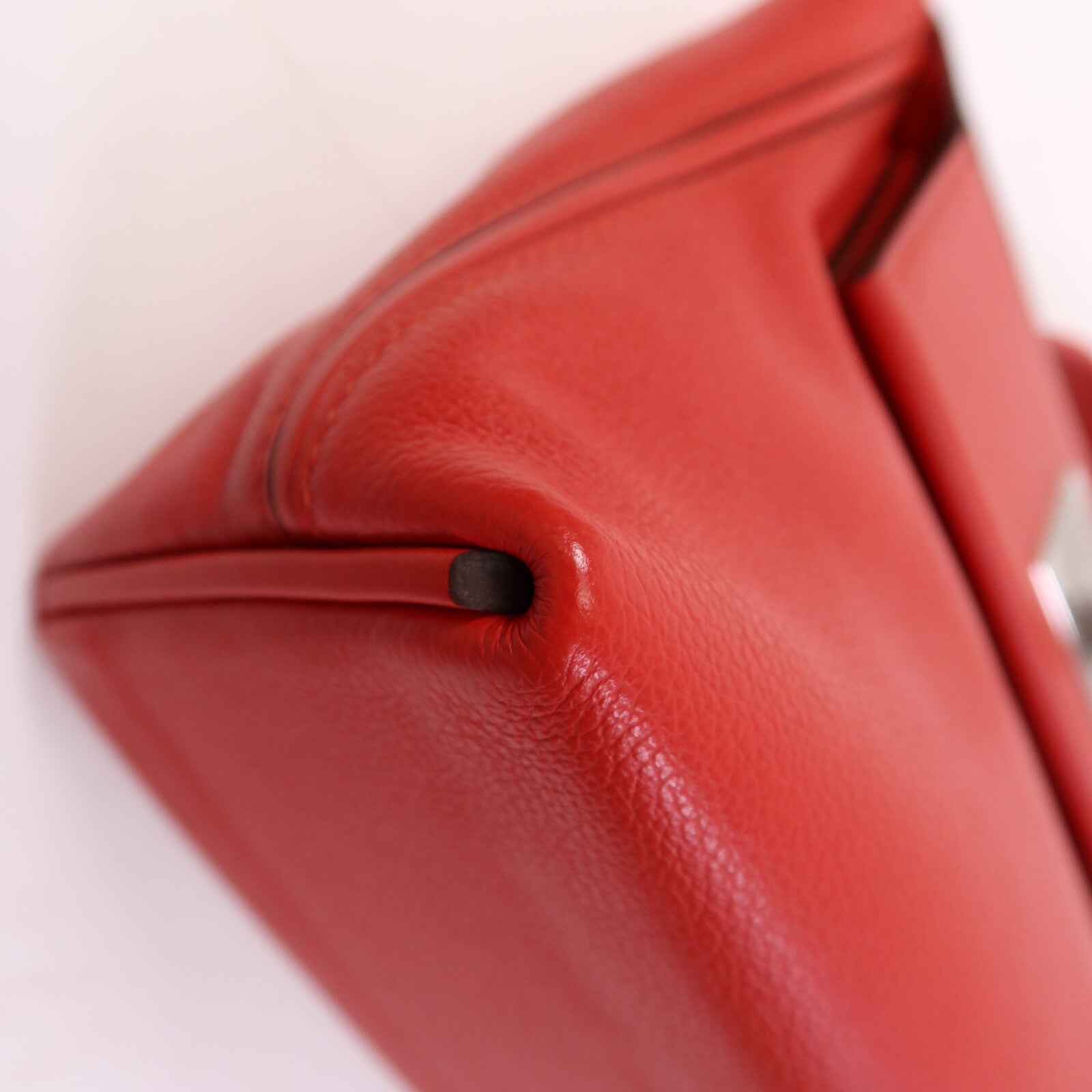 HERMES Evercolor/Swift皮革24/24 Mini銀扣手挽肩背兩用袋Rouge Piment