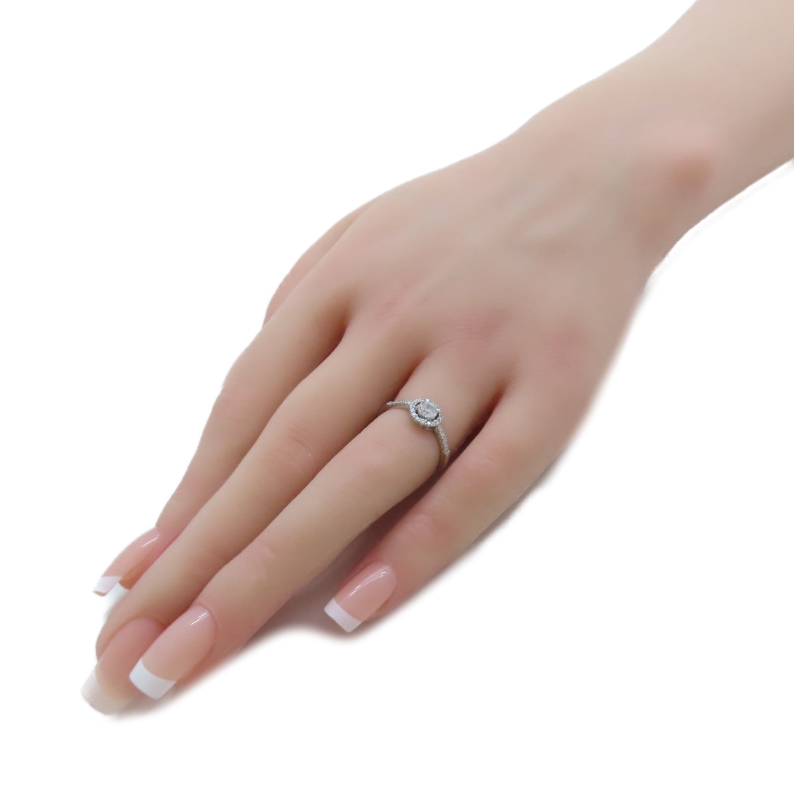 JEWELRY PT900鉑金Diamond Ring 0.307/0.17ct鑚石戒指US#4.5