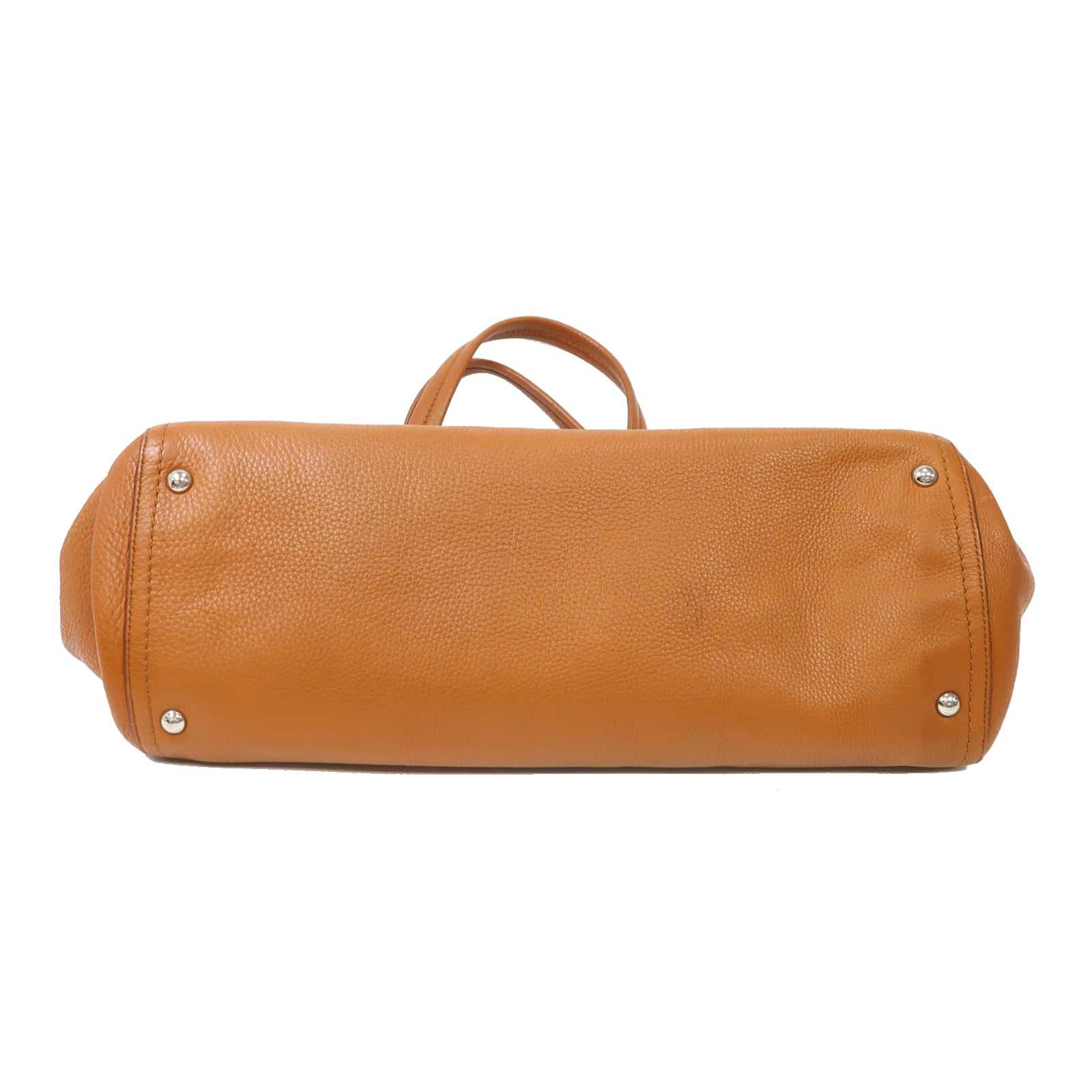 Salvatore Ferragamo 牛皮皮革Tote Bag銀扣手挽袋啡色