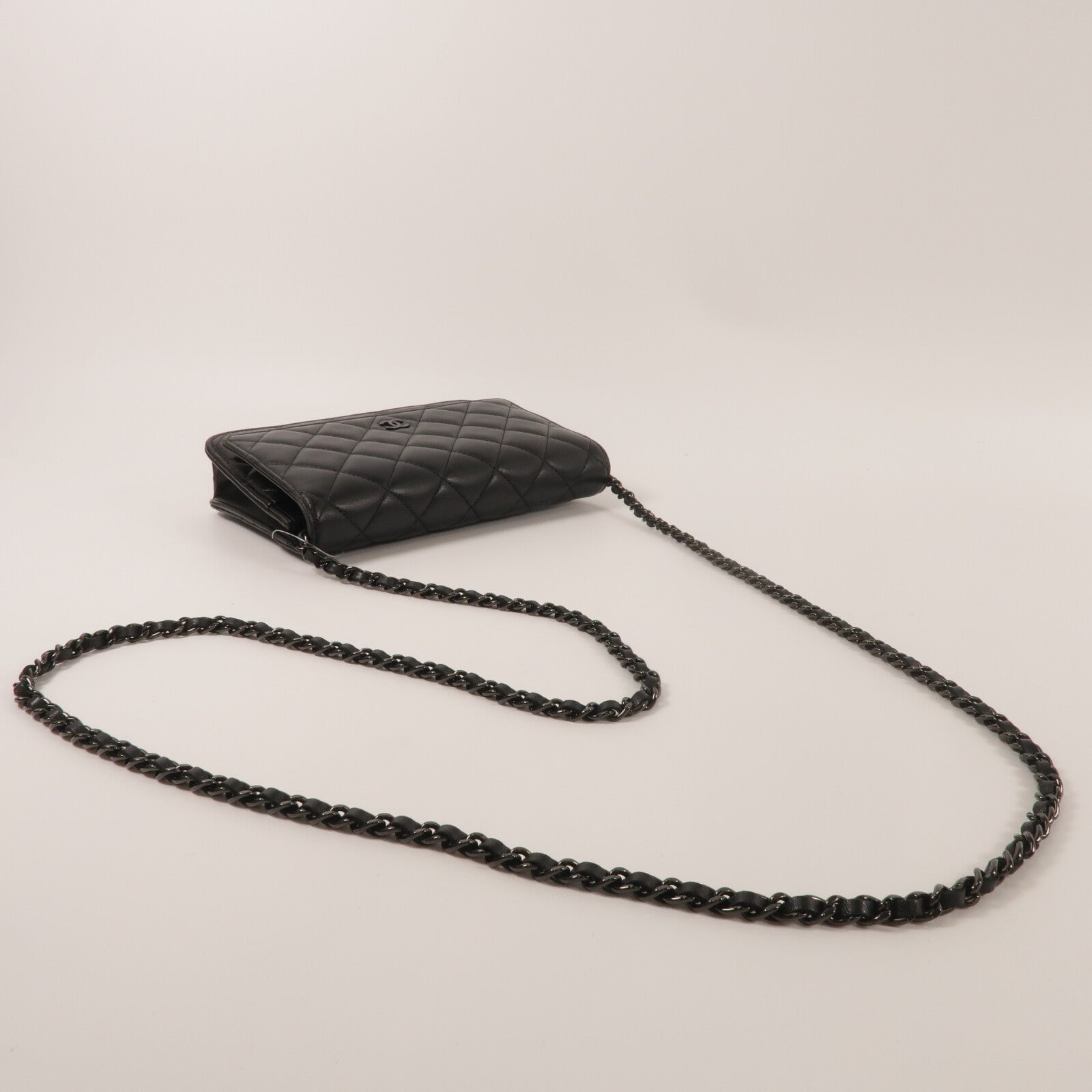 CHANEL 羊皮皮革WOC Wallet On Chain鏈帶肩背袋