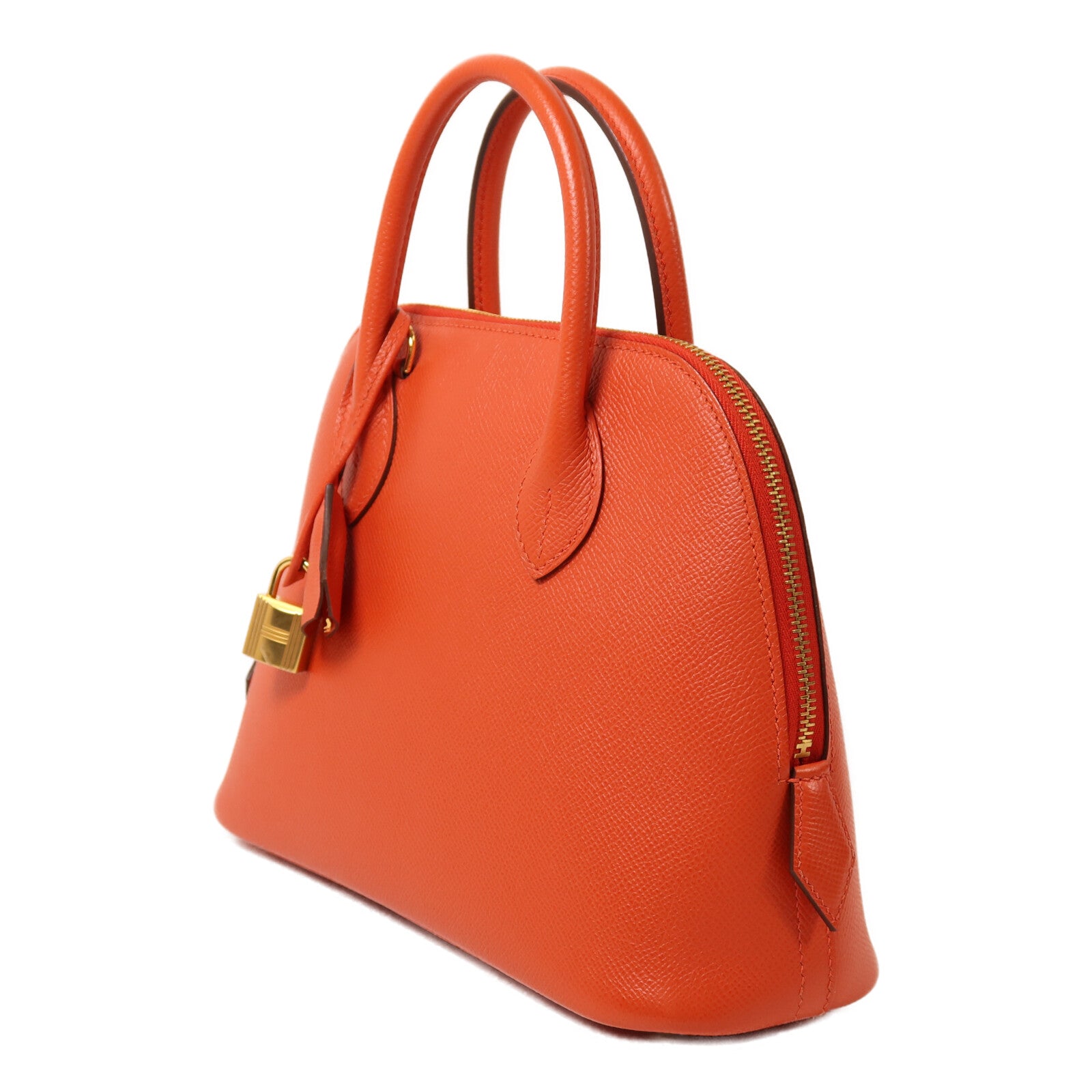 HERMES Epsom皮革Bolide 27金扣手挽肩背兩用袋Capucine