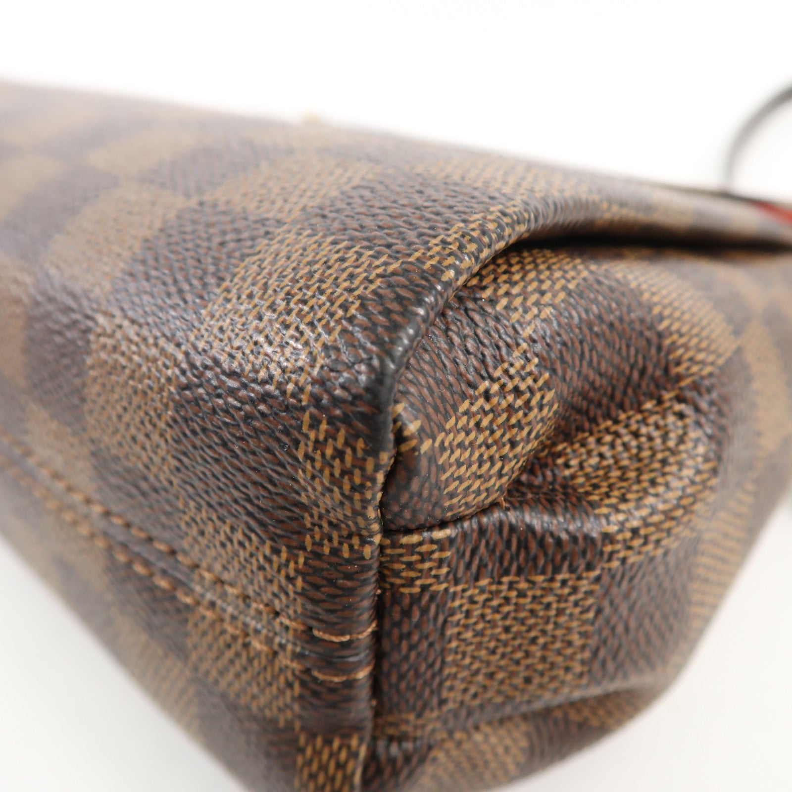 LOUIS VUITTON Damier Croisette金扣手挽肩背兩用袋