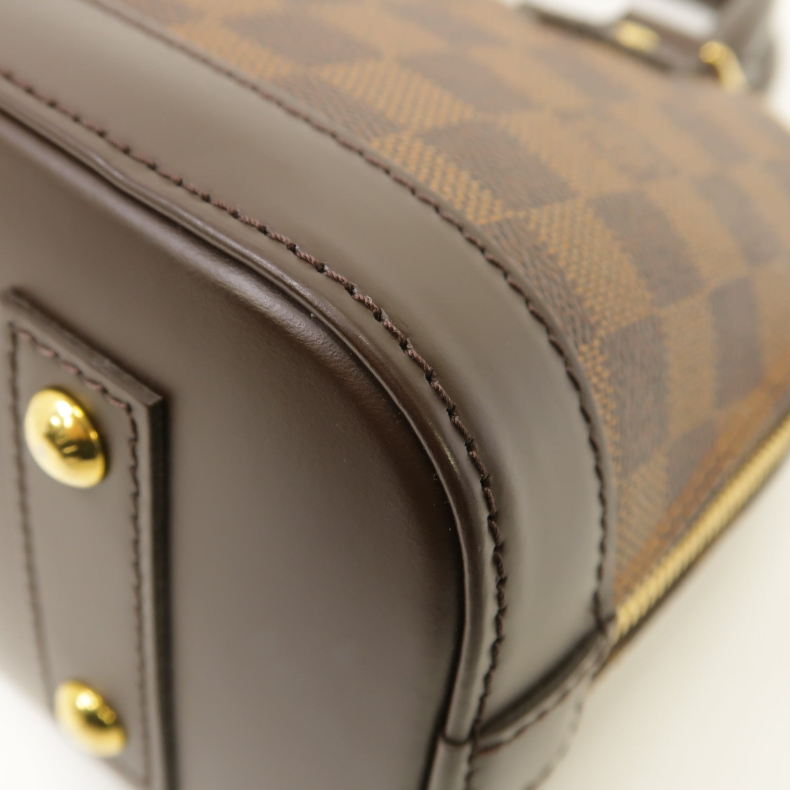 LOUIS VUITTON Damier Alma BB金扣手挽肩背兩用袋啡色