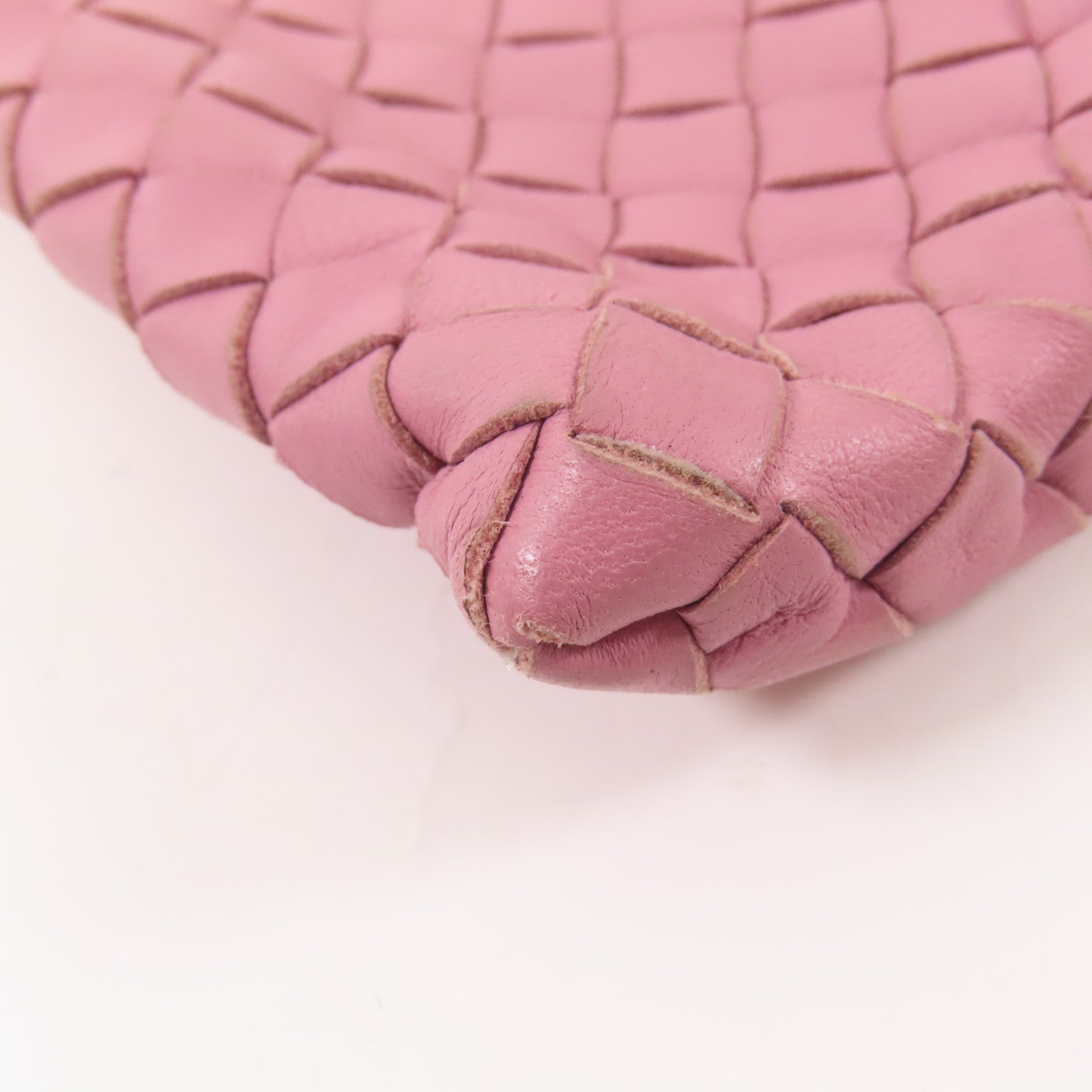 BOTTEGA VENETA 皮革Pouch手拿包粉紅色