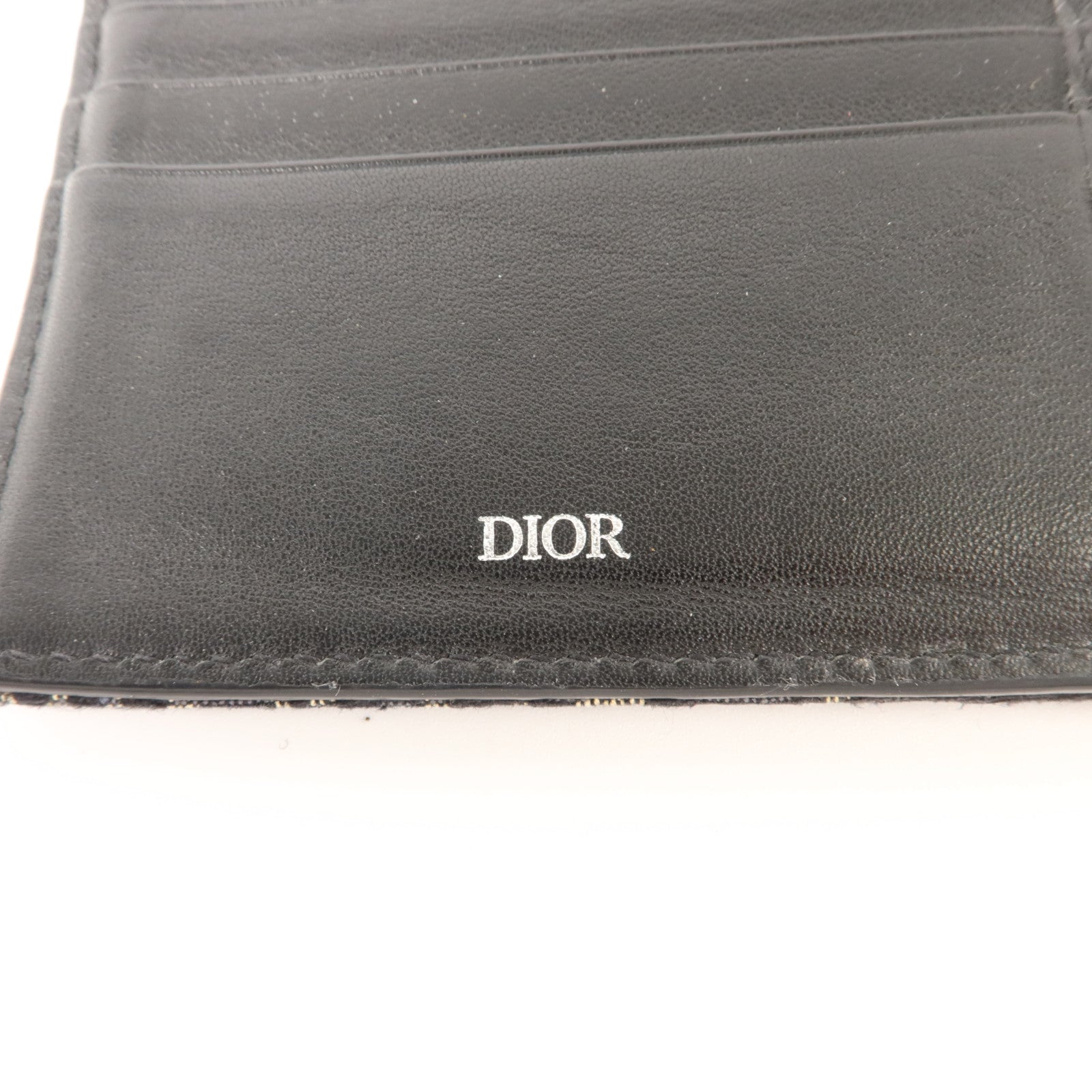 Dior 帆布/牛皮皮革Bifold Wallet錢包