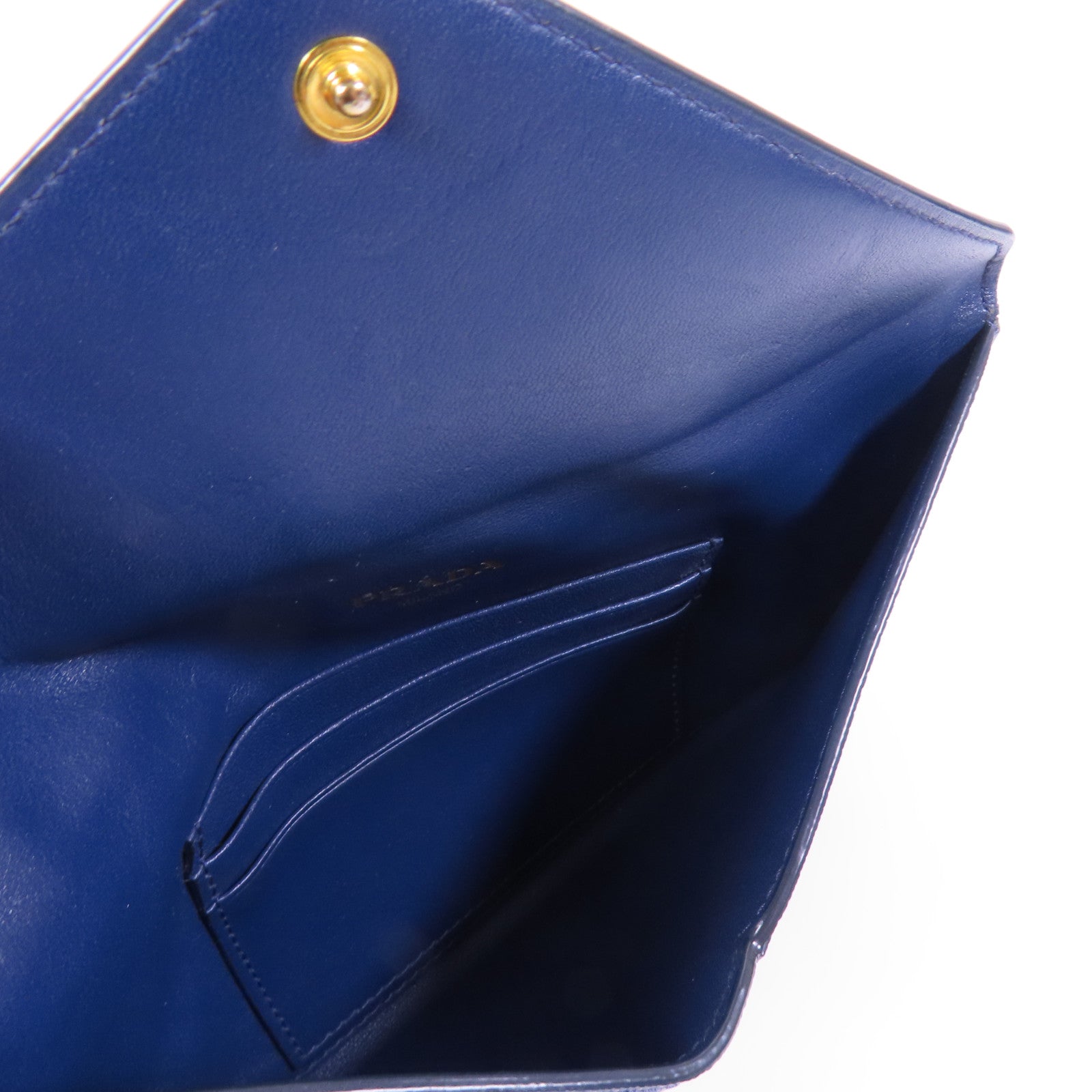 PRADA 牛皮皮革Long Wallet金扣長錢包