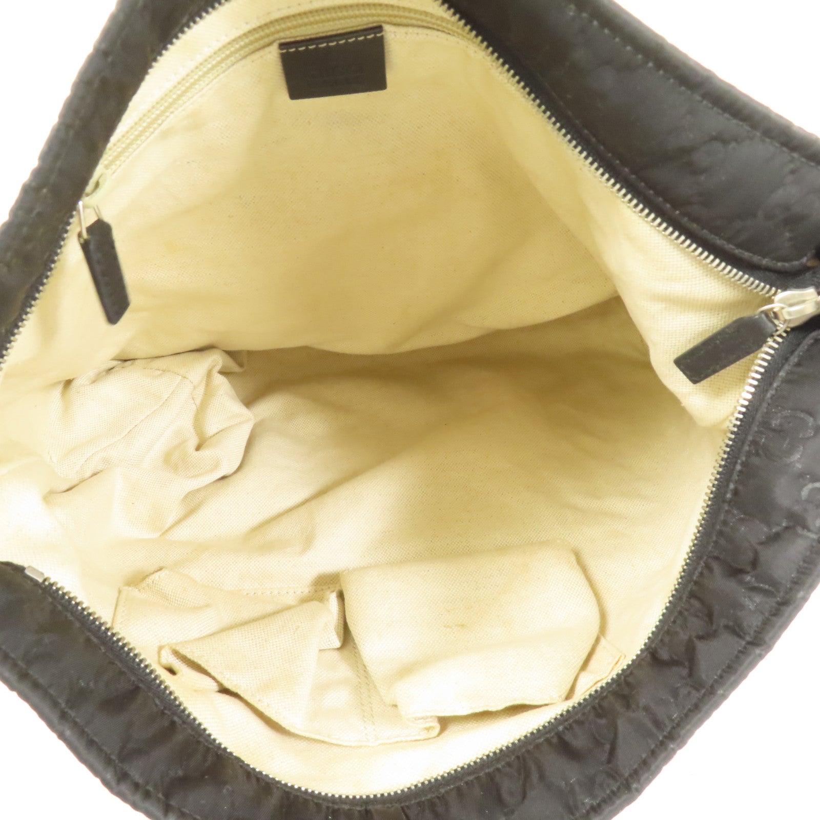 GUCCI GG SHW Shoulder Bag Nylon Black