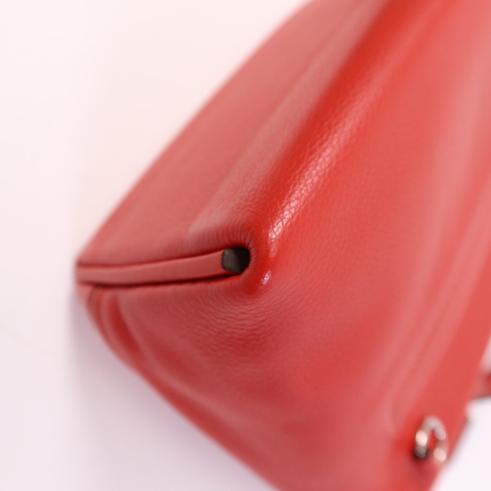 HERMES Evercolor/Swift皮革24/24 Mini銀扣手挽肩背兩用袋Rouge Piment