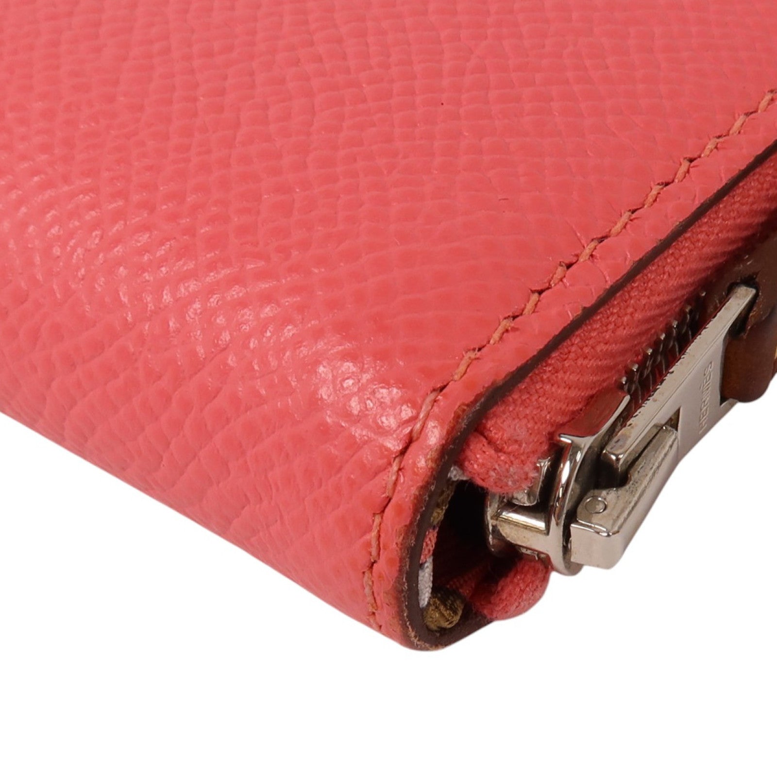 HERMES Epsom皮革Silk In Long Wallet銀扣長錢包
