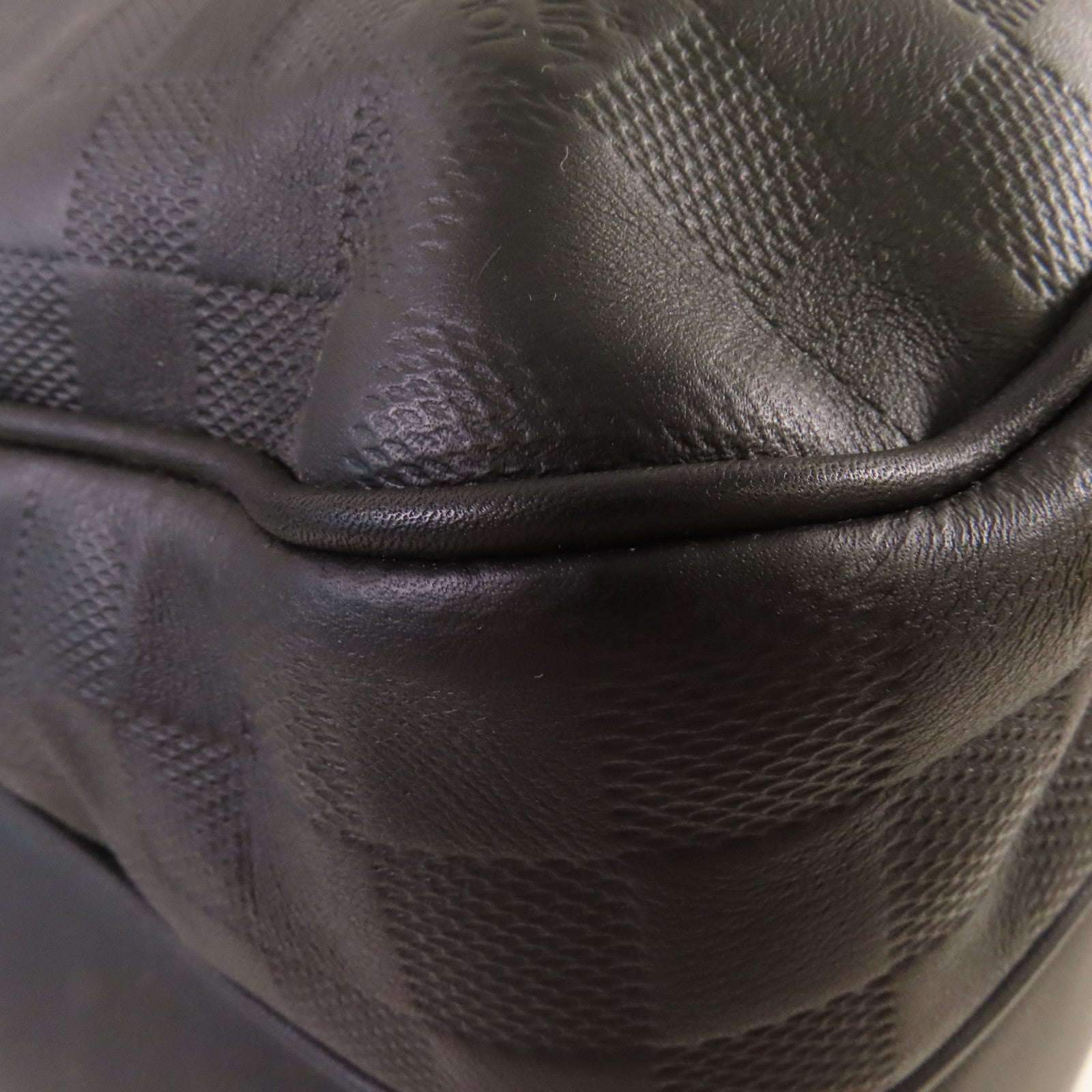 LOUIS VUITTON Damier Infini Michael Backpack銀扣背包黑色