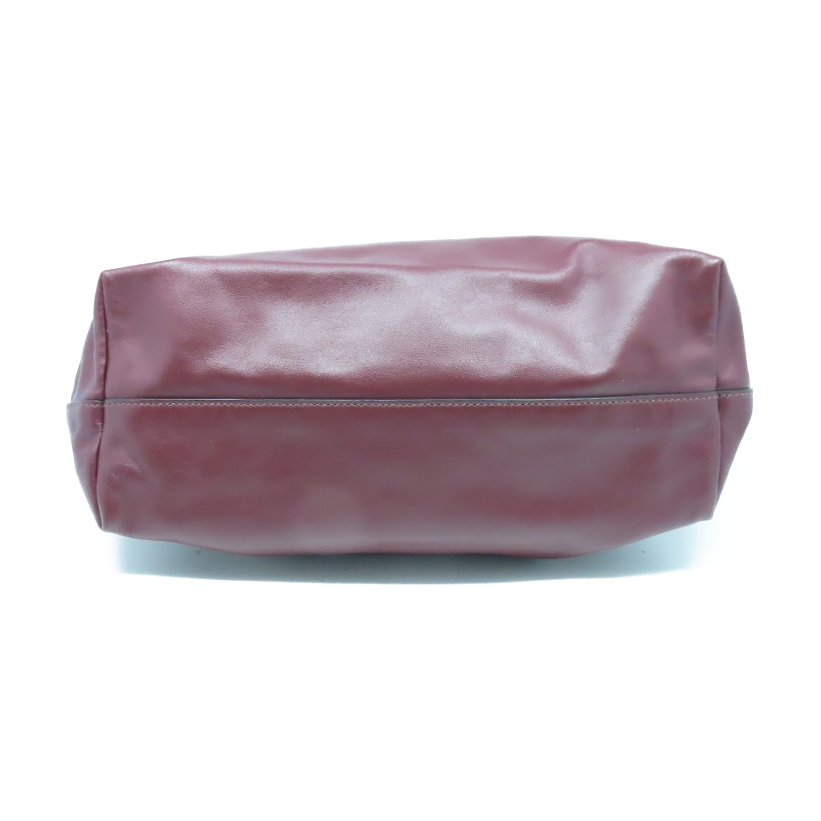 Miu Miu 【清倉大減價】羊皮皮革Tote Bag銀扣手挽袋紅色