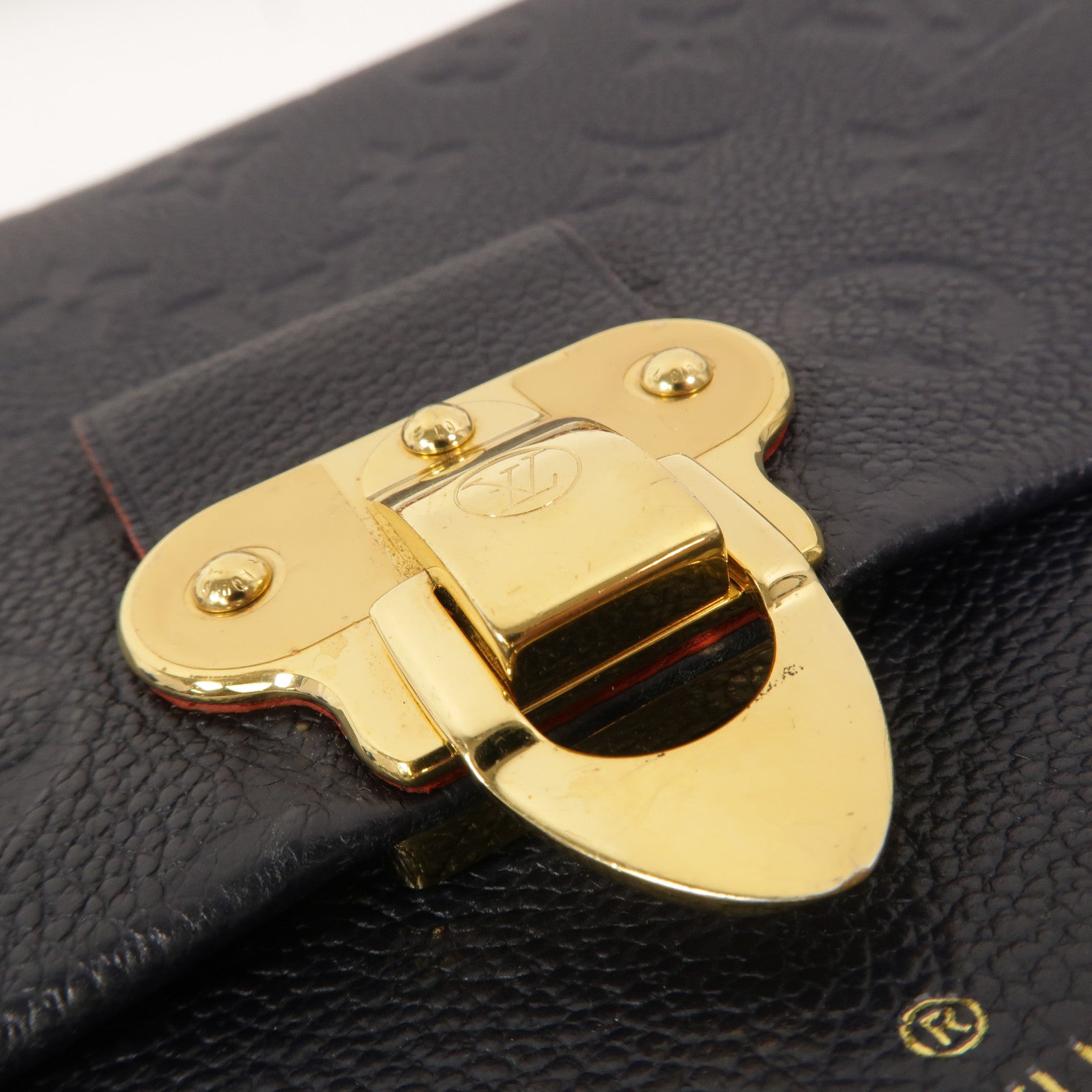 LOUIS VUITTON Monogram Empreinte Vavin PM肩背袋深藍色