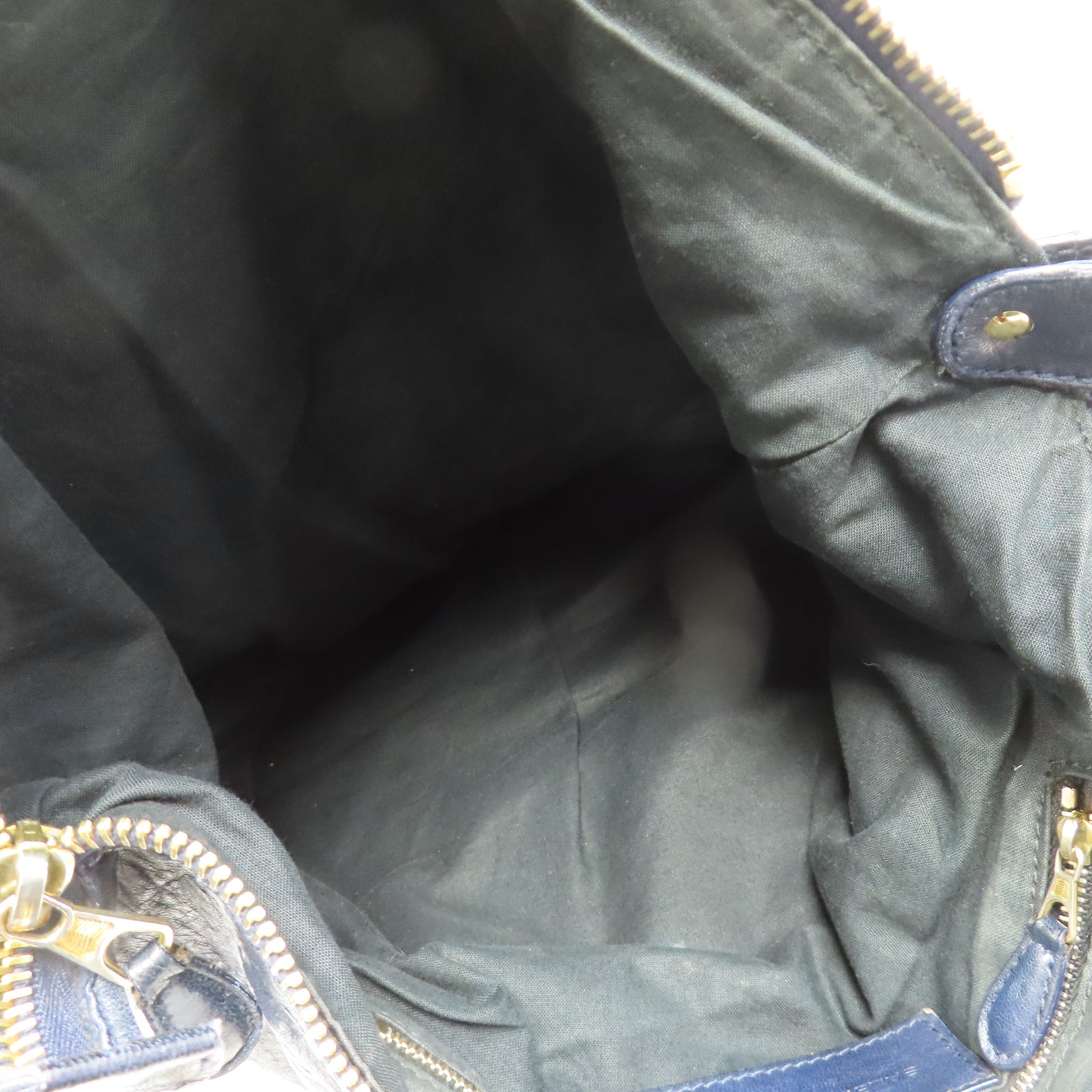 BALENCIAGA 牛皮皮革Gaint Day金扣肩背袋藍色