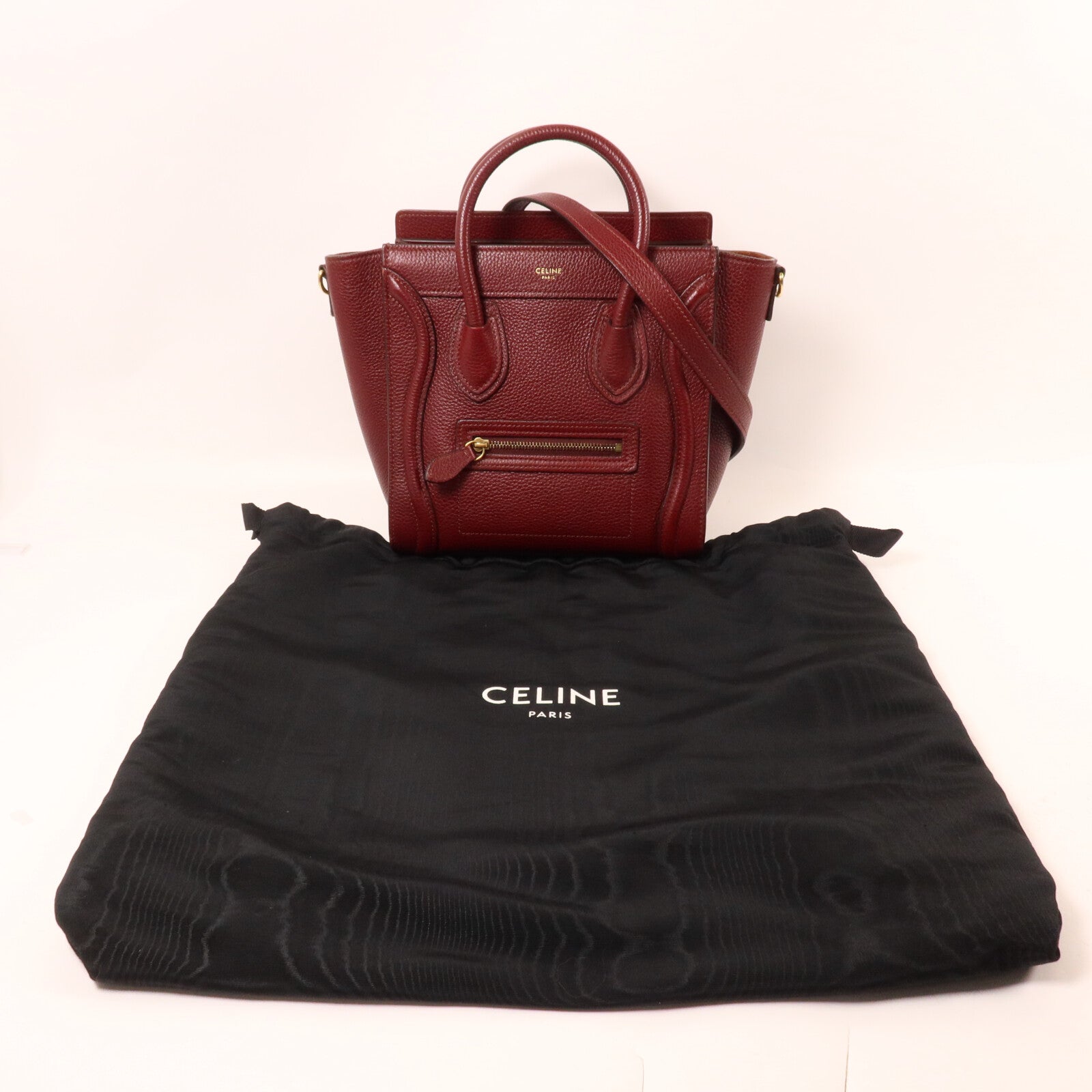 CELINE 牛皮皮革Nano Luggage手挽肩背兩用袋