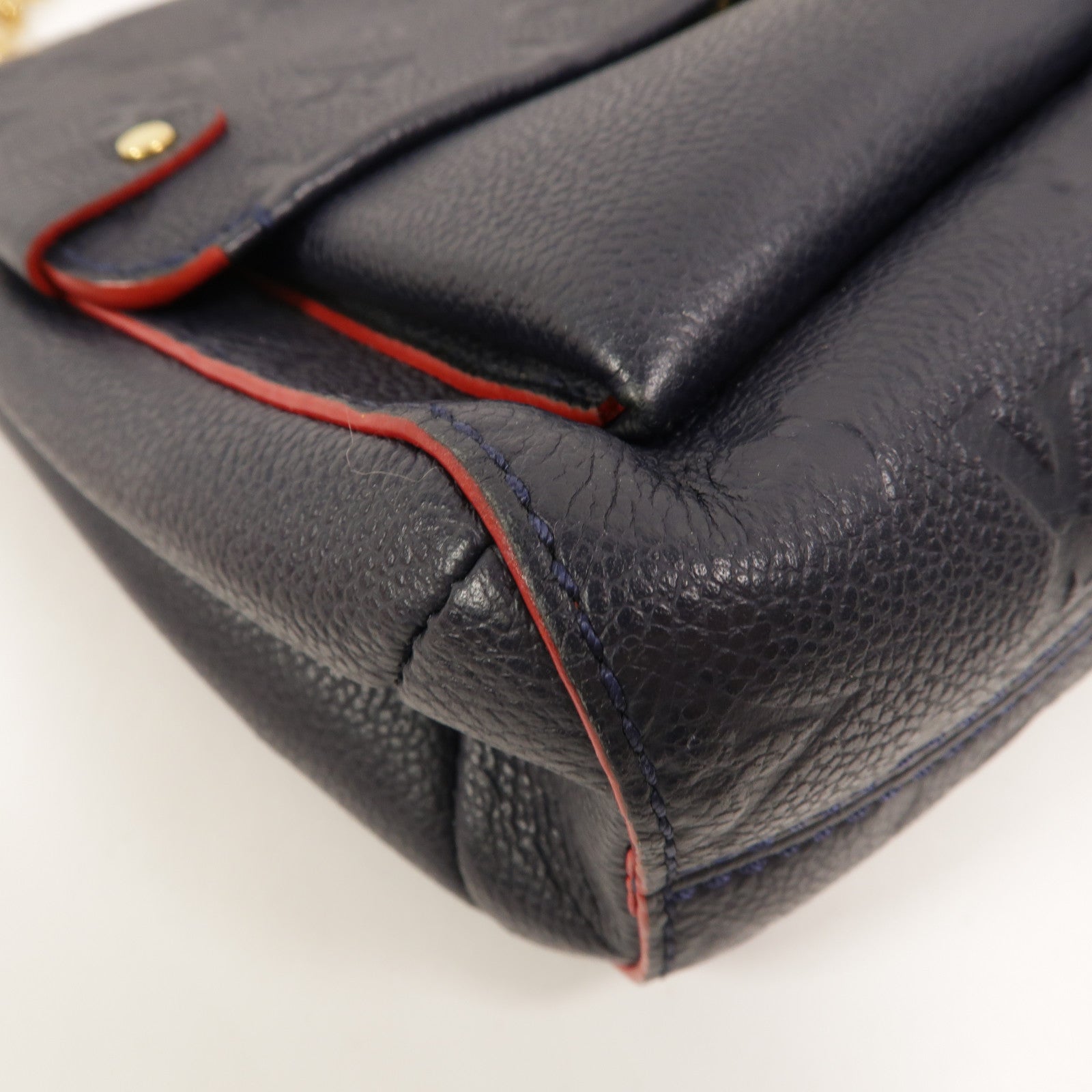 LOUIS VUITTON Monogram Empreinte Vavin PM肩背袋深藍色