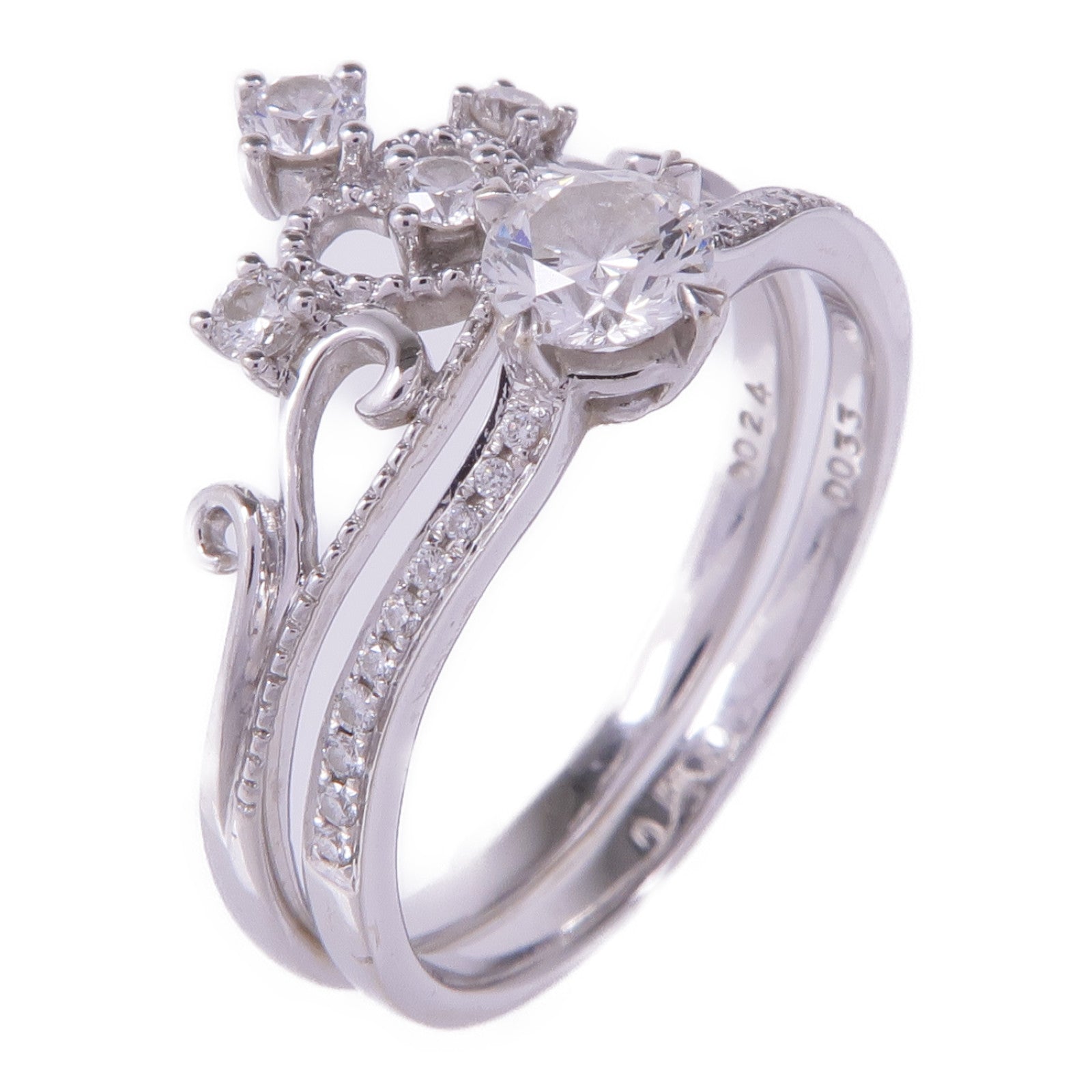 JEWELRY 18K白金Diamond Ring鑽石戒指US#7.25