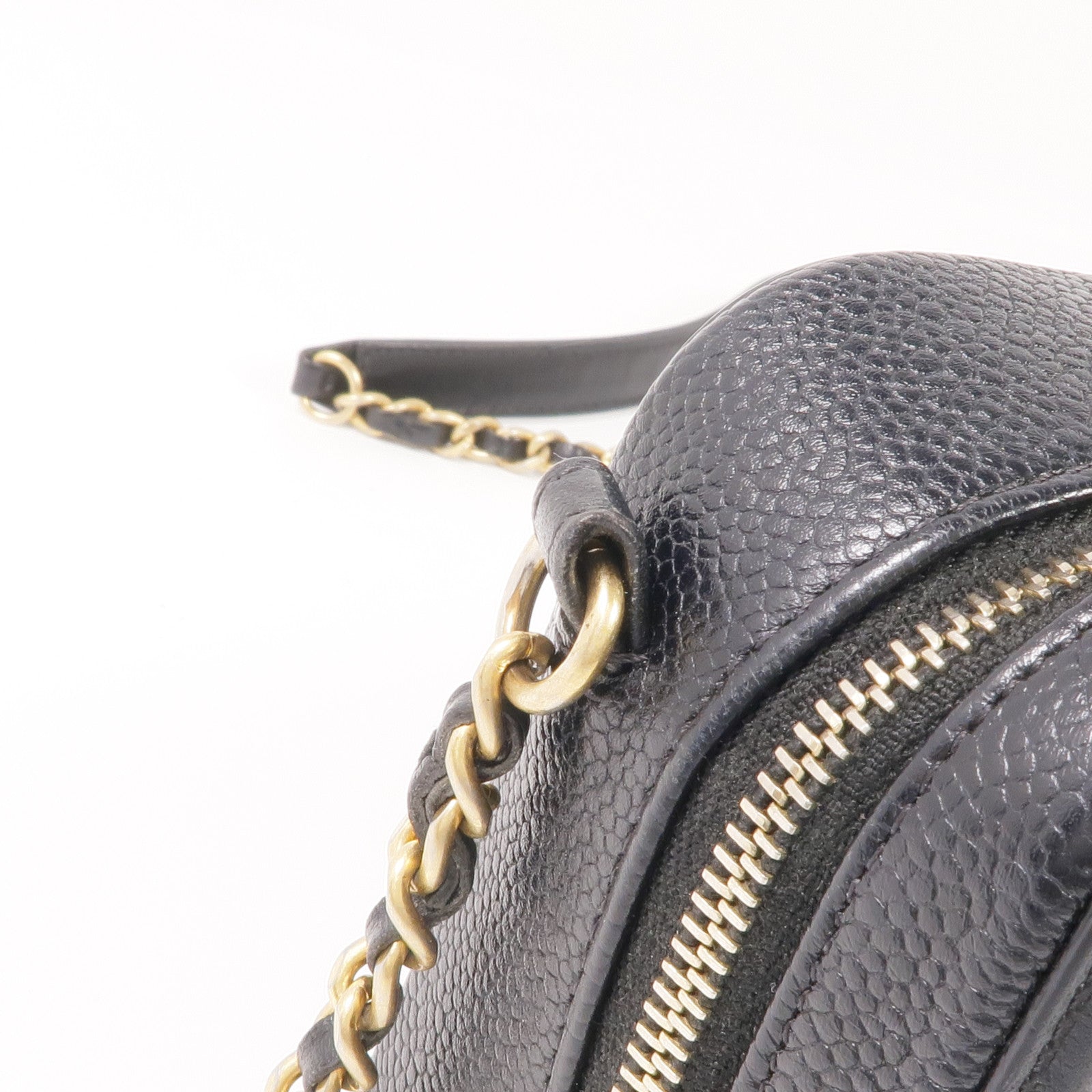 CHANEL 牛皮皮革Filigree Camera Bag金扣鏈帶肩背袋