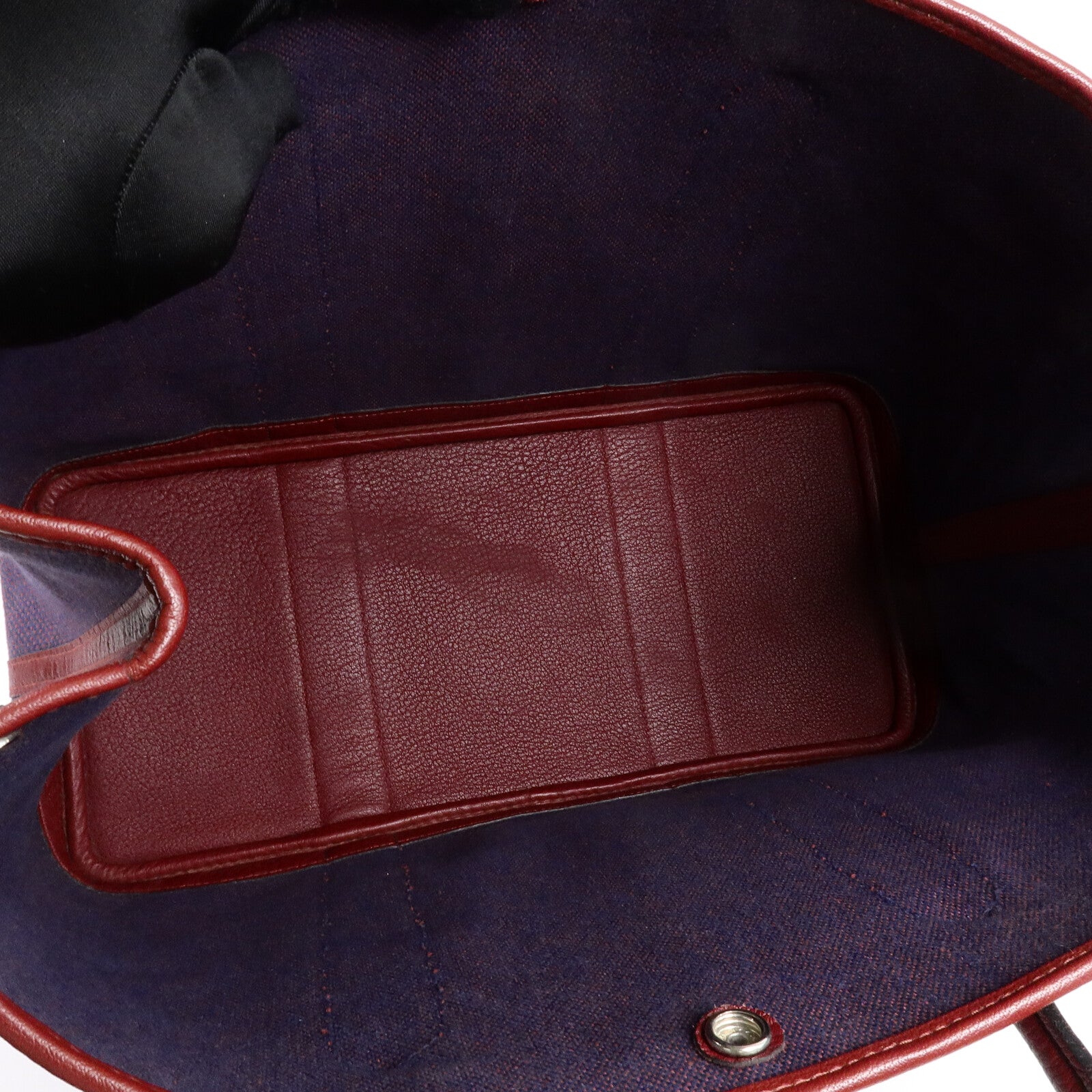 HERMES 帆布Garden Party PM手挽袋Bordeaux