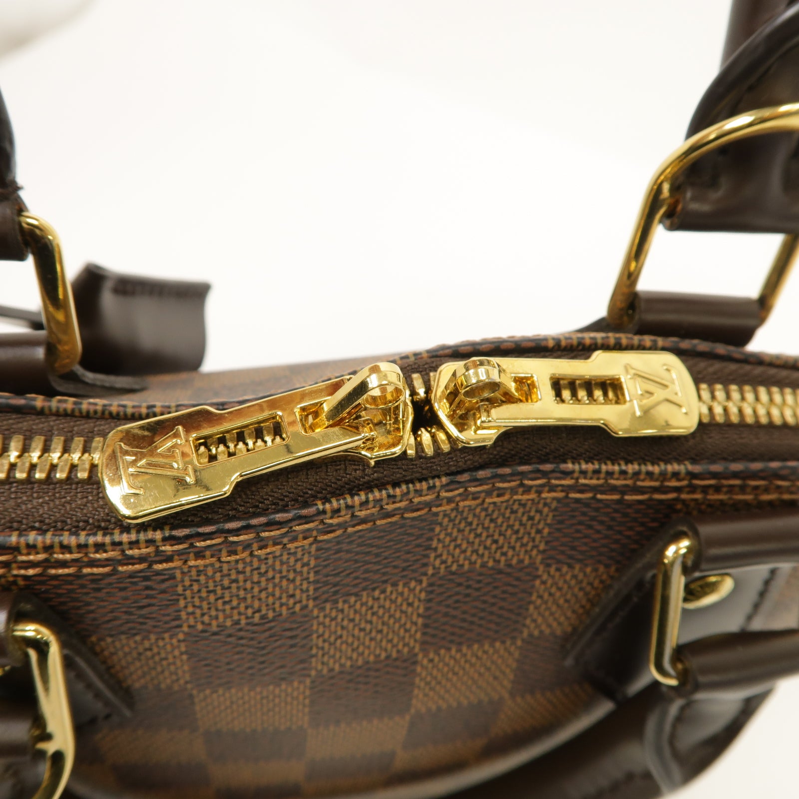 LOUIS VUITTON Damier Alma BB金扣手挽肩背兩用袋啡色