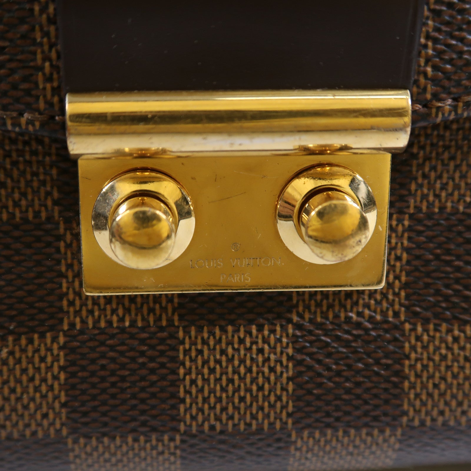 LOUIS VUITTON Damier Croisette金扣手挽肩背兩用袋