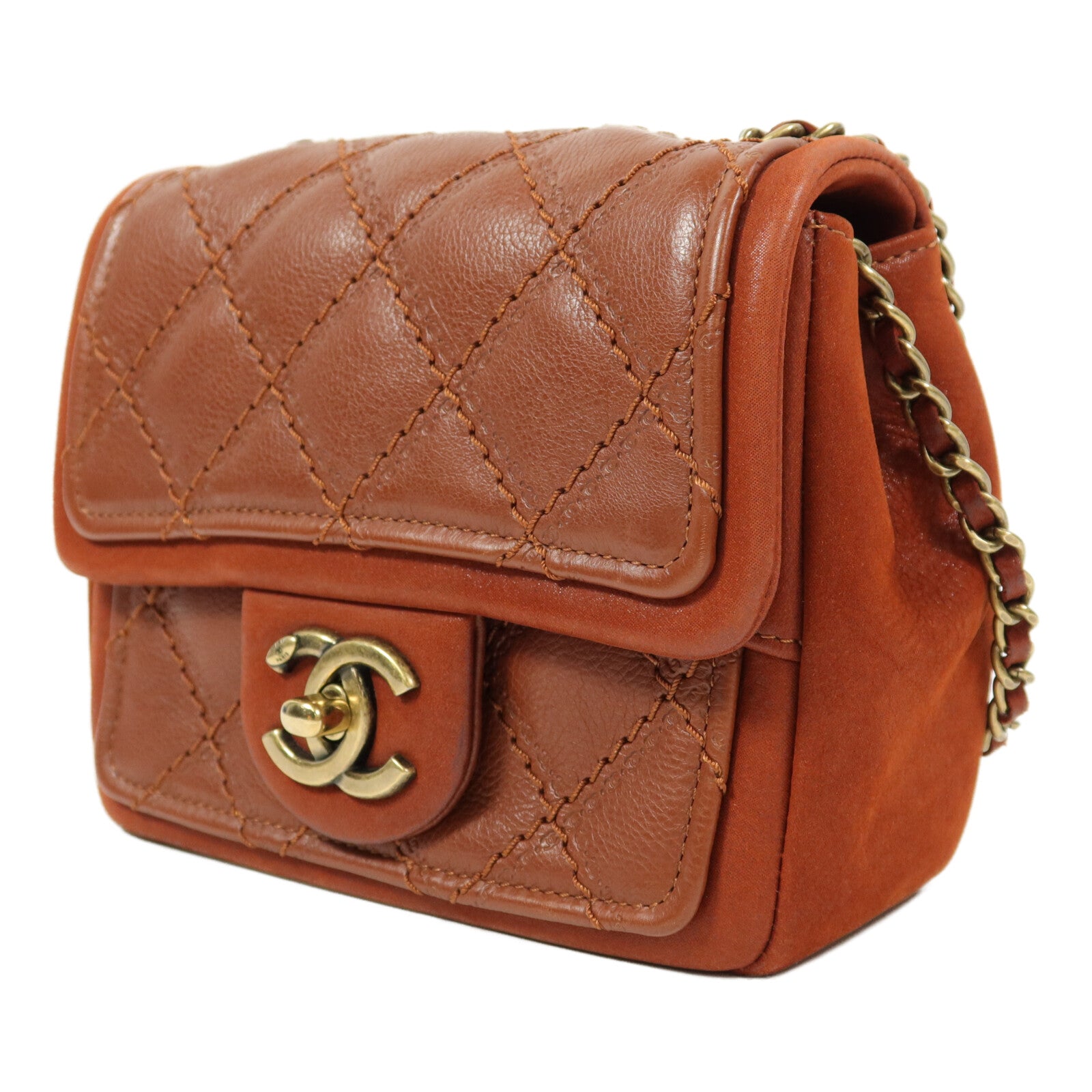 CHANEL 牛皮皮革Clutch With Chain鏈帶肩背袋