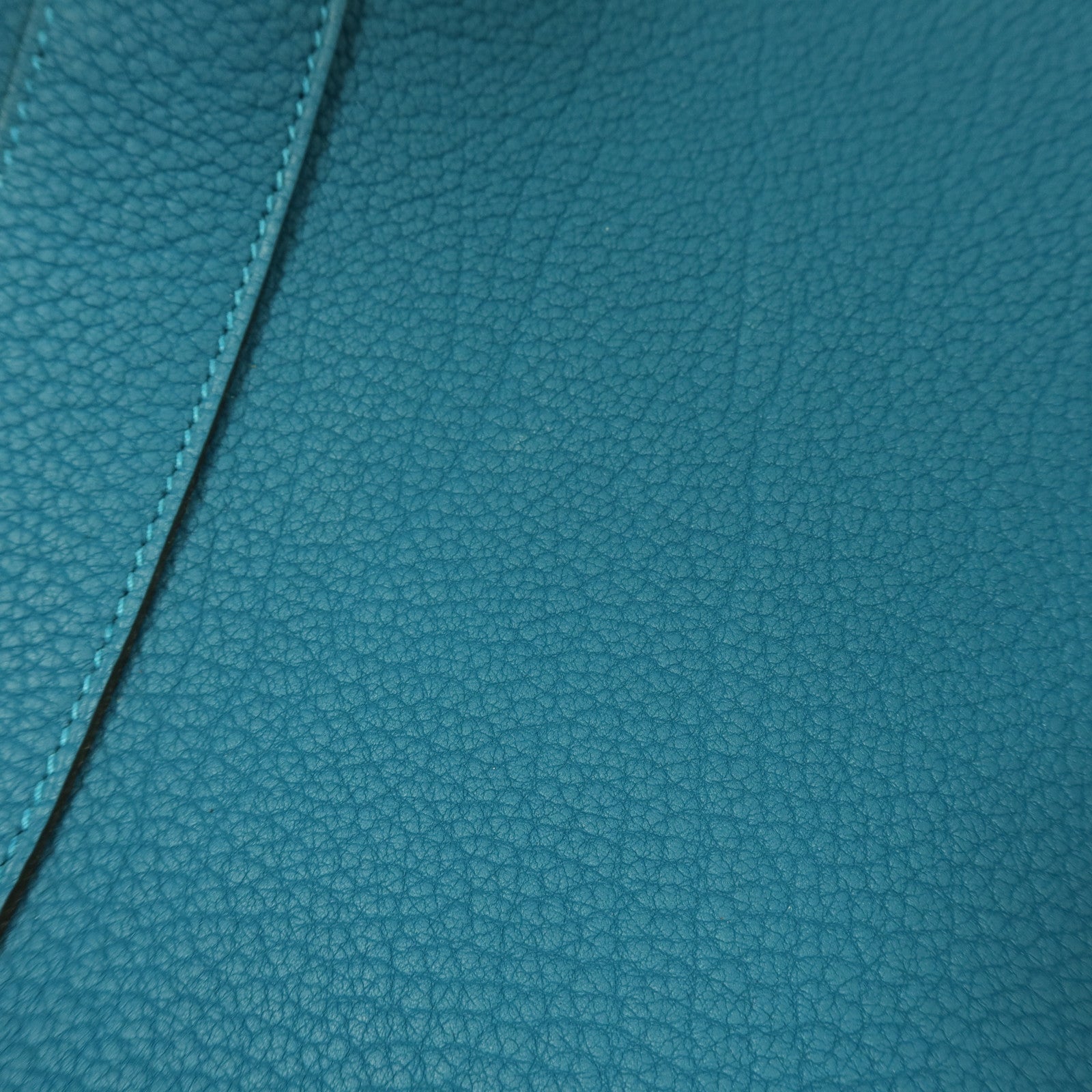 HERMES Negonda皮革Garden Party PM銀扣手挽袋Bleu Izmir