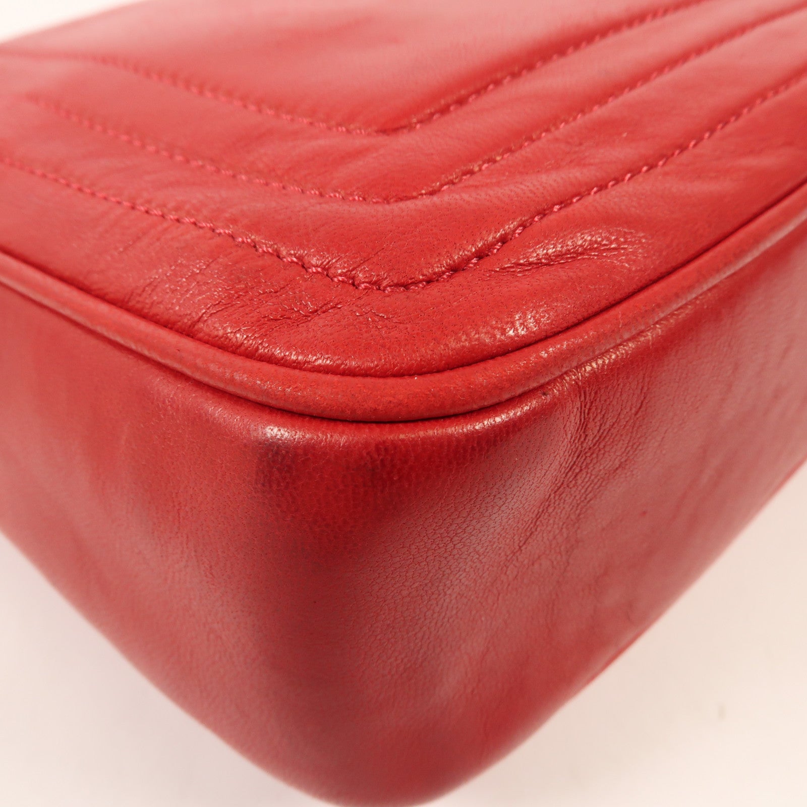 CHANEL 羊皮皮革Chain Shoulder金扣鏈帶肩背袋