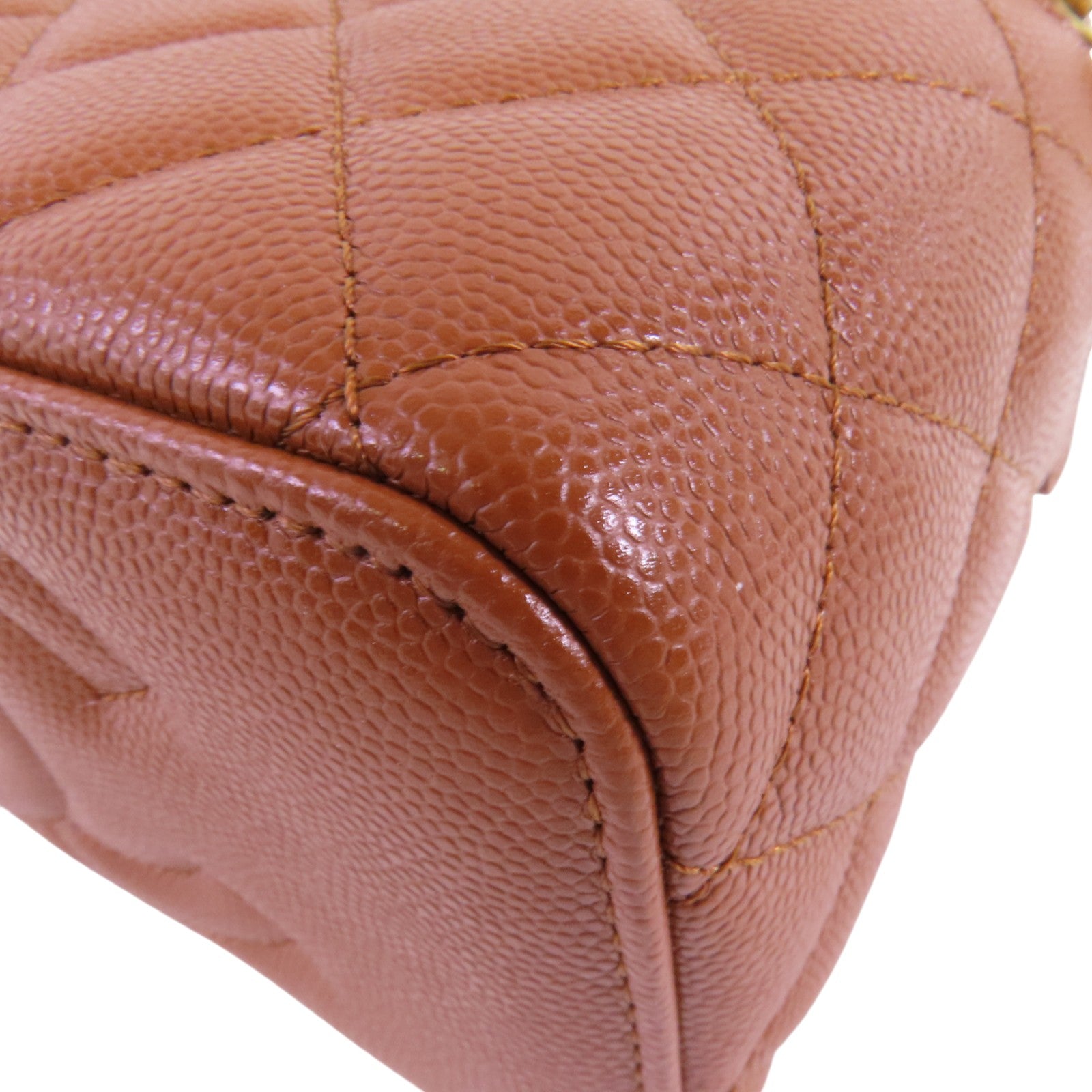 CHANEL 牛皮皮革Vanity Bag金扣鏈帶肩背袋