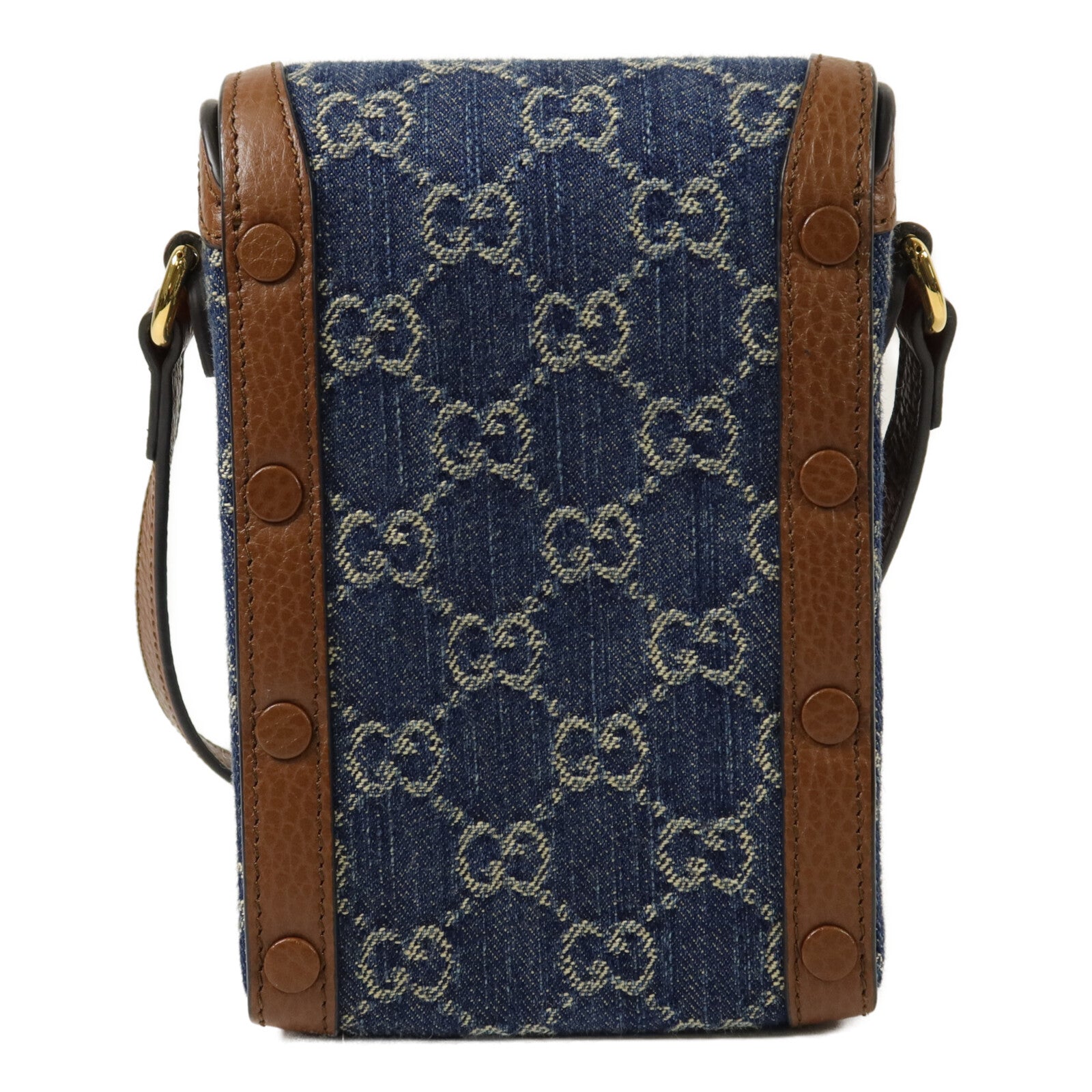 GUCCI 牛仔布1955 Horsebit Mini肩背袋
