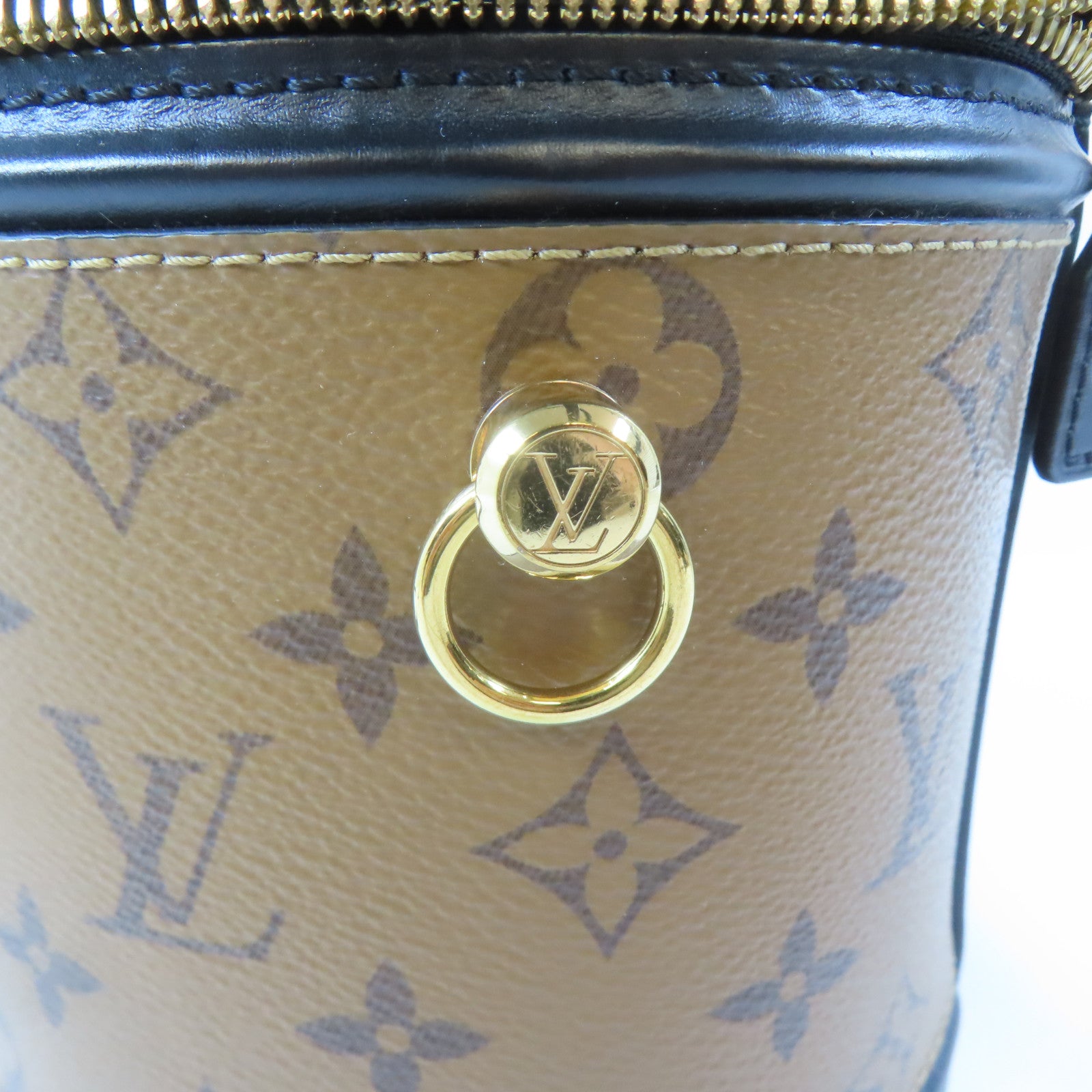 LOUIS VUITTON 【激減優惠】Monogram Reverse Cannes金扣手挽肩背兩用袋啡色