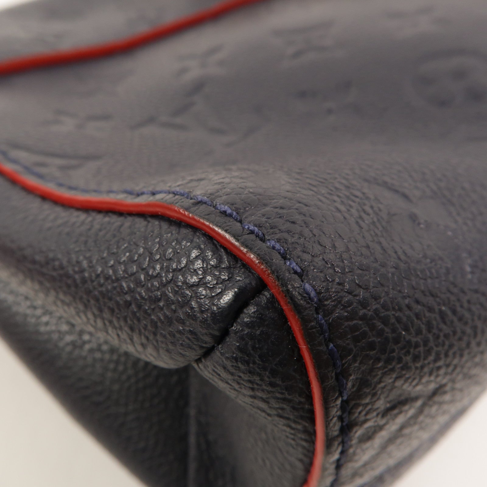 LOUIS VUITTON Monogram Empreinte Vavin PM肩背袋深藍色