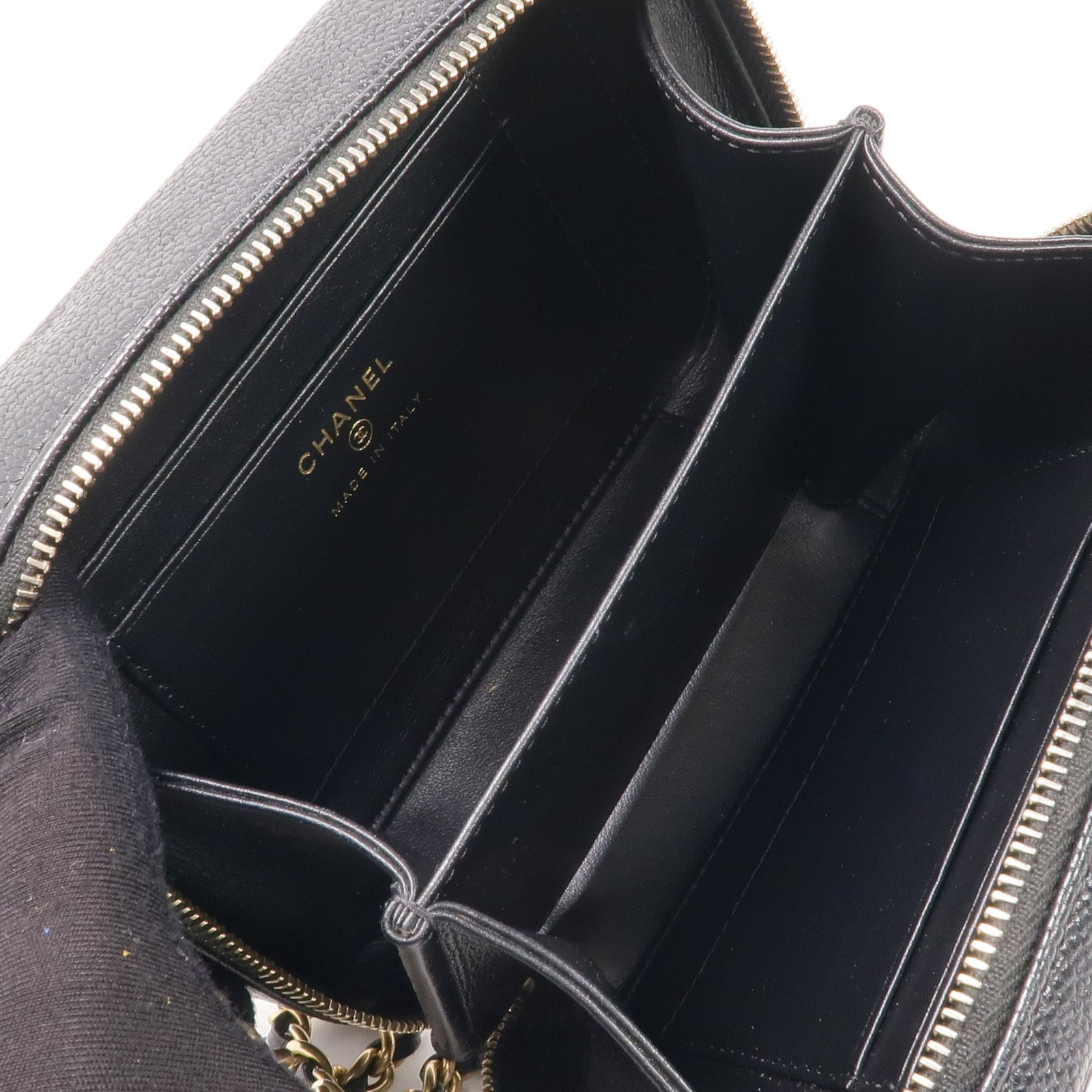 CHANEL 牛皮皮革Filigree Camera Bag金扣鏈帶肩背袋
