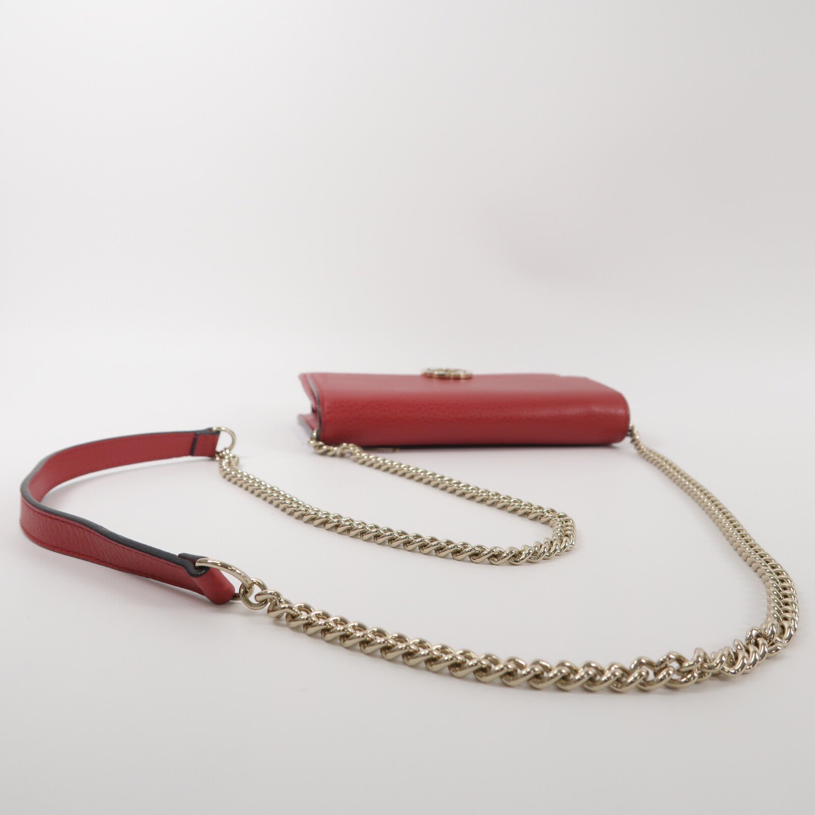 GUCCI 牛皮皮革Chain Shoulder鏈帶肩背袋