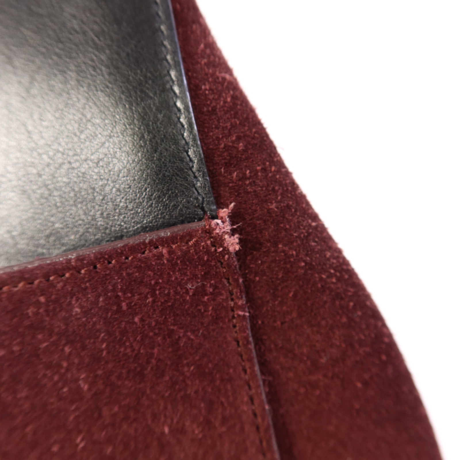 SAINT LAURENT 絨布/牛皮皮革2 Way Shoulder Bag金扣手挽肩背兩用袋