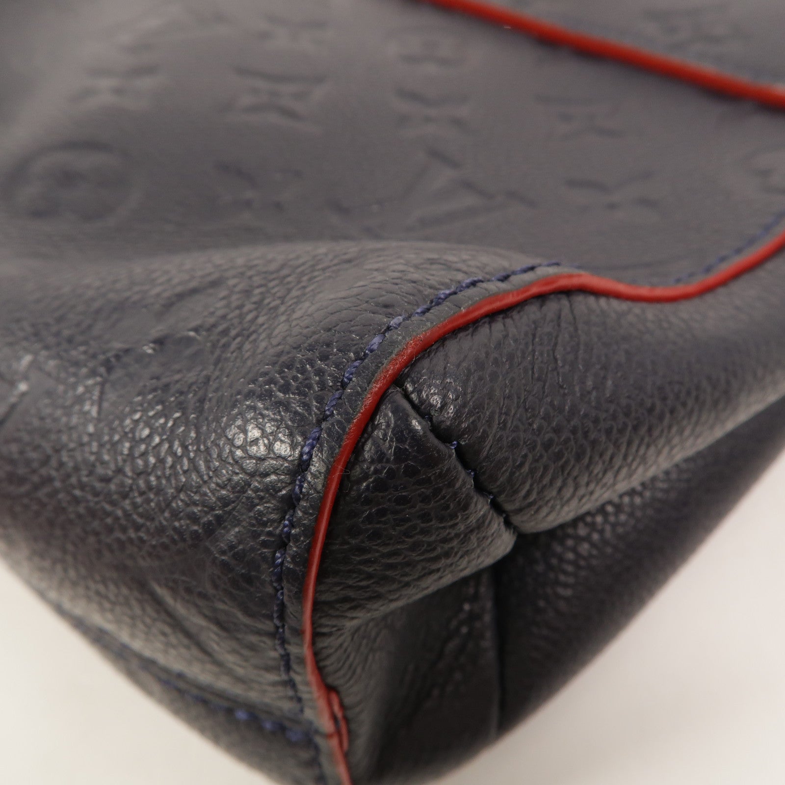 LOUIS VUITTON Monogram Empreinte Vavin PM肩背袋深藍色
