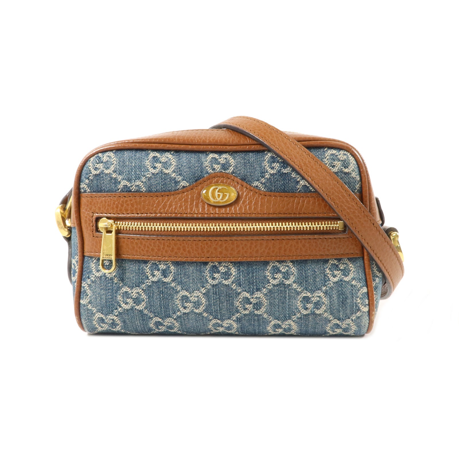 GUCCI GG Jacquard Denim Ophidia GG Mini Bag肩背袋